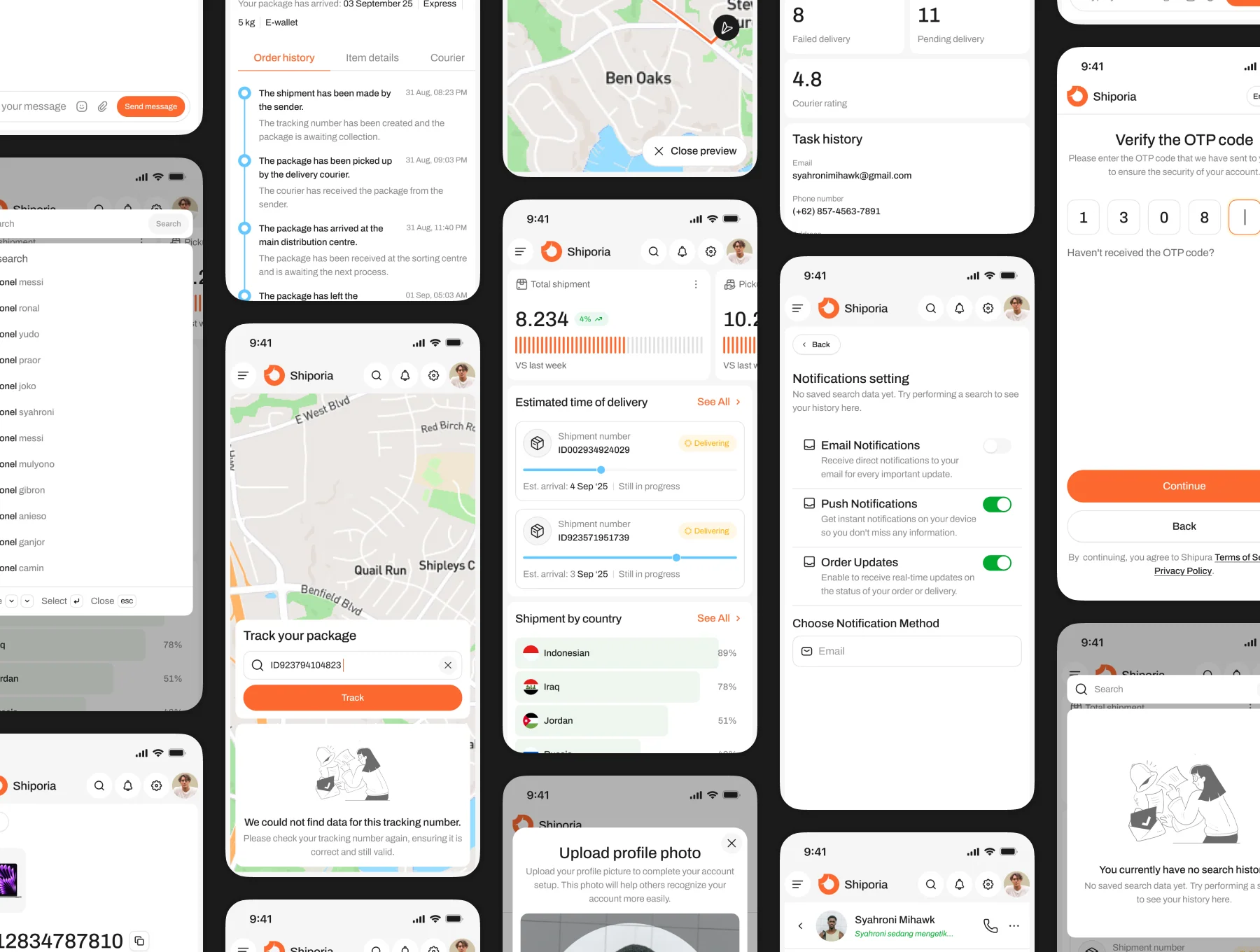 Shiporia – Logistic Dashboard UI Kit 7