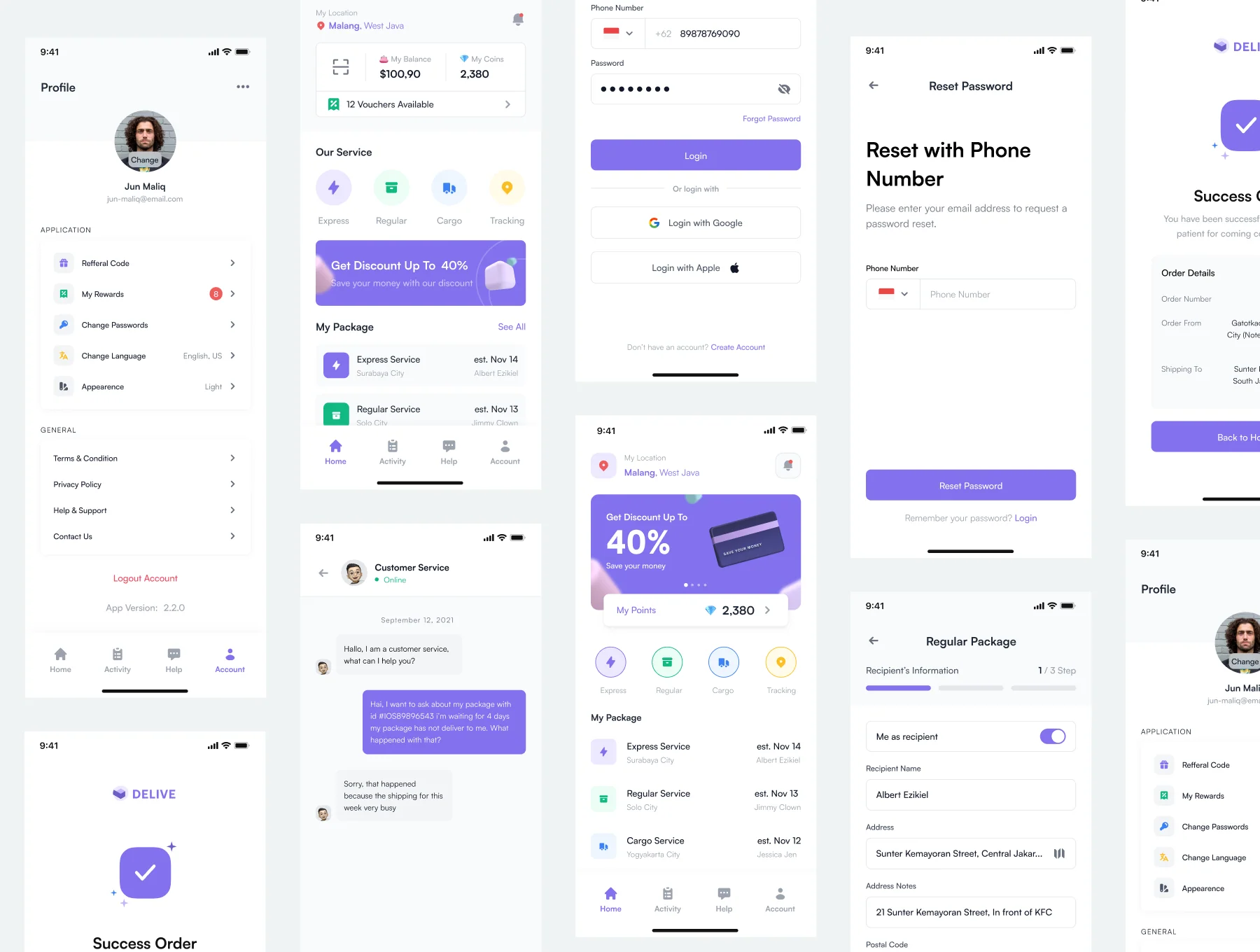 Shipping App UI Kit 2
