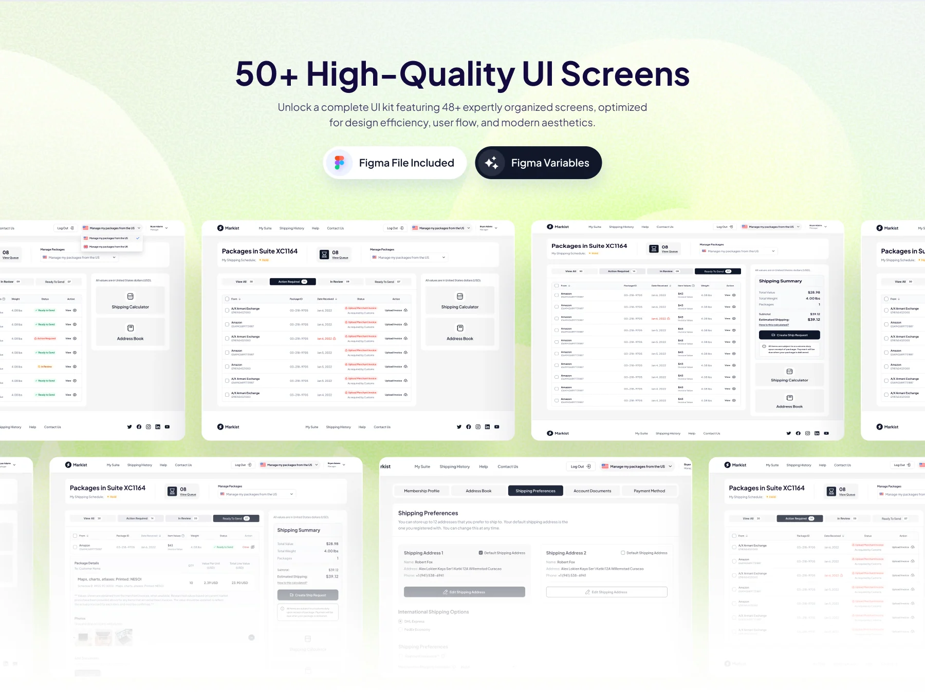 Shipping Service & Warehouse Management Dashboard UI Kit 5