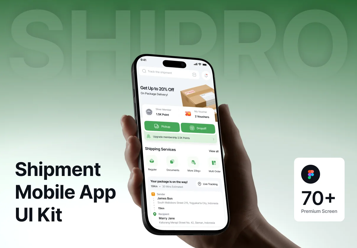Shipro - Shipment Mobile App UI Kit