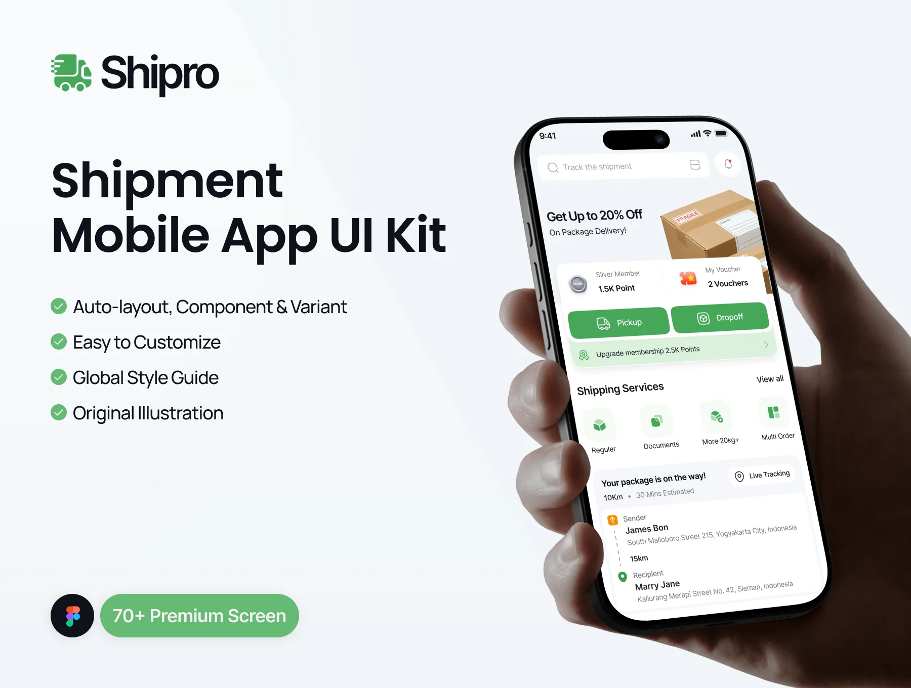 Shipro - Shipment Mobile App UI Kit