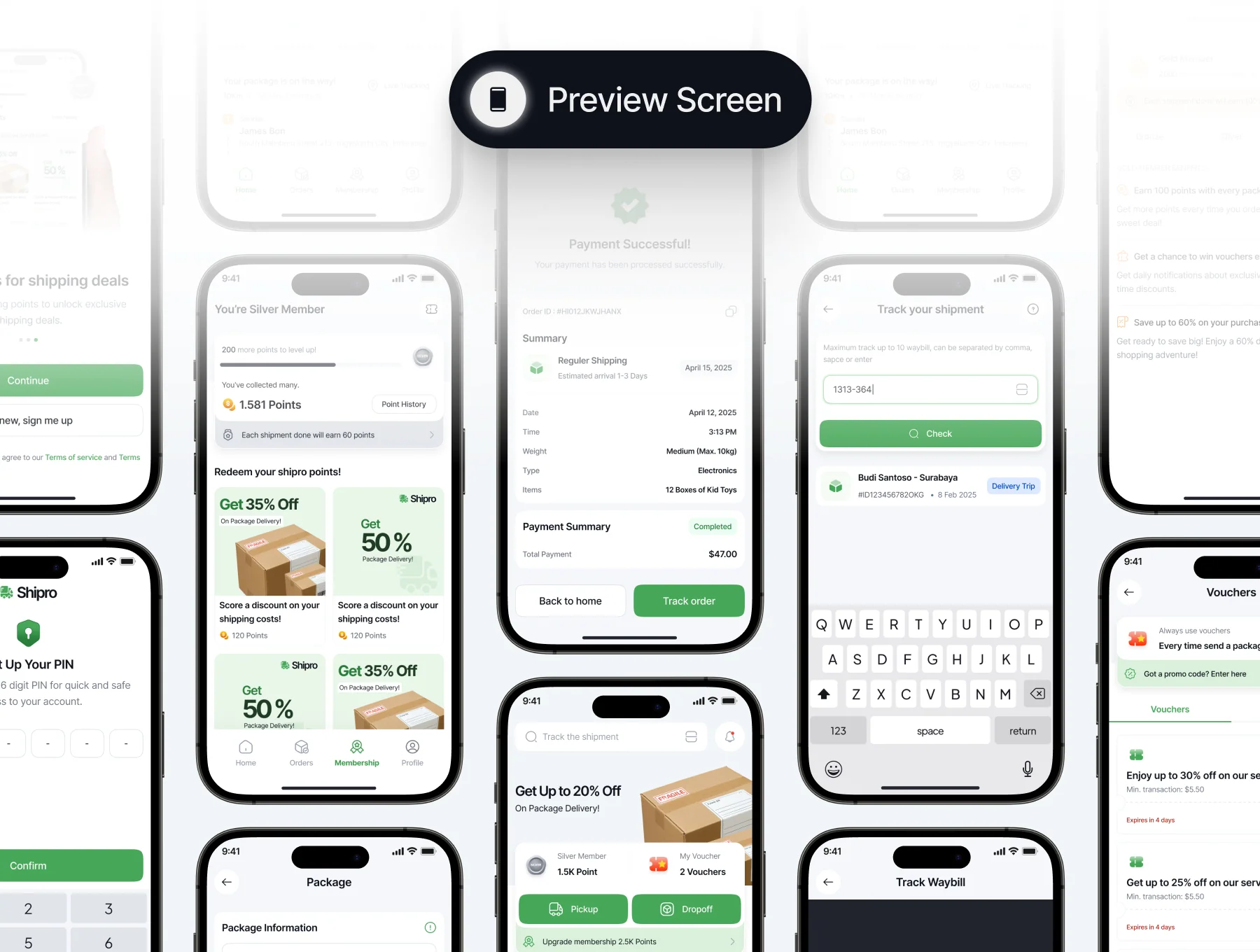 Shipro - Shipment Mobile App UI Kit 6