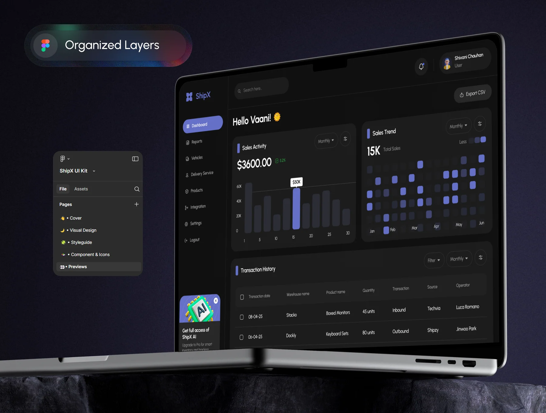 ShipX - Shipping & Logistics Dashboard UI Kit 8