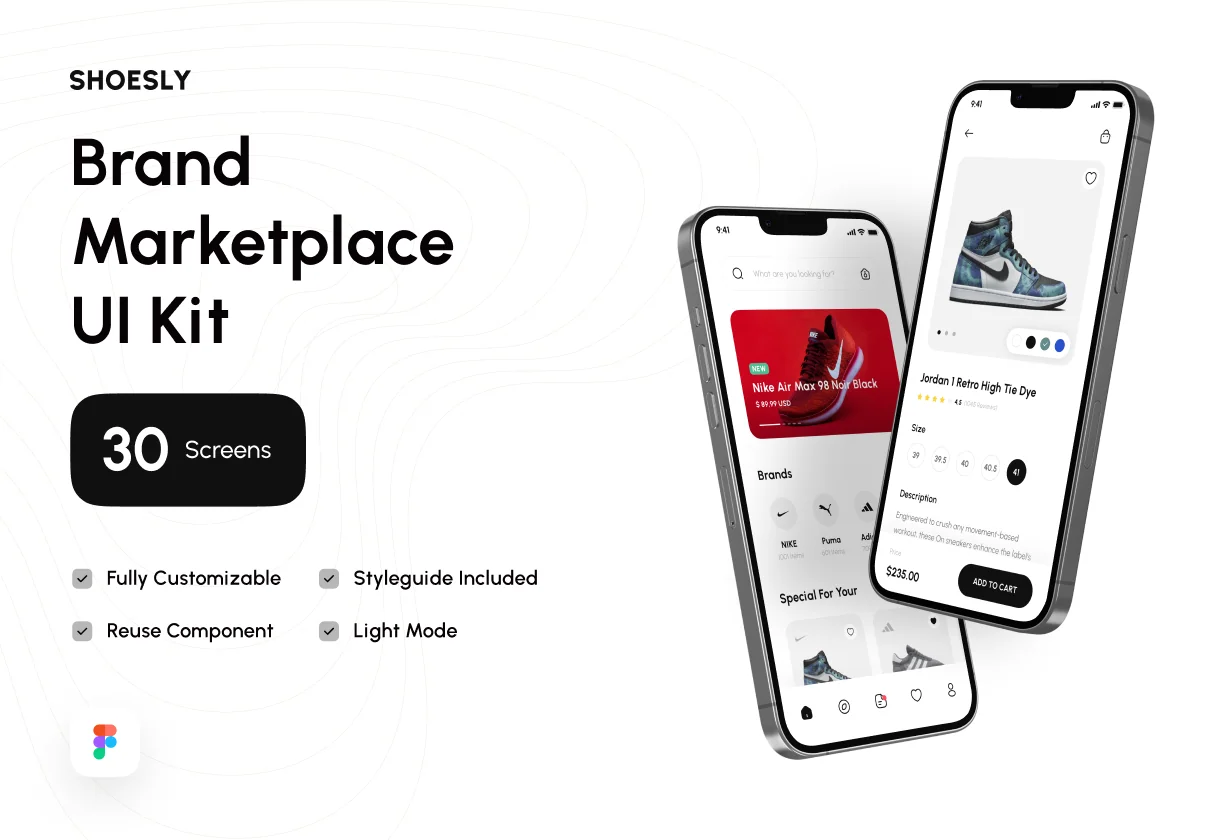 Shoesly - Brand Marketplace App UI Kit