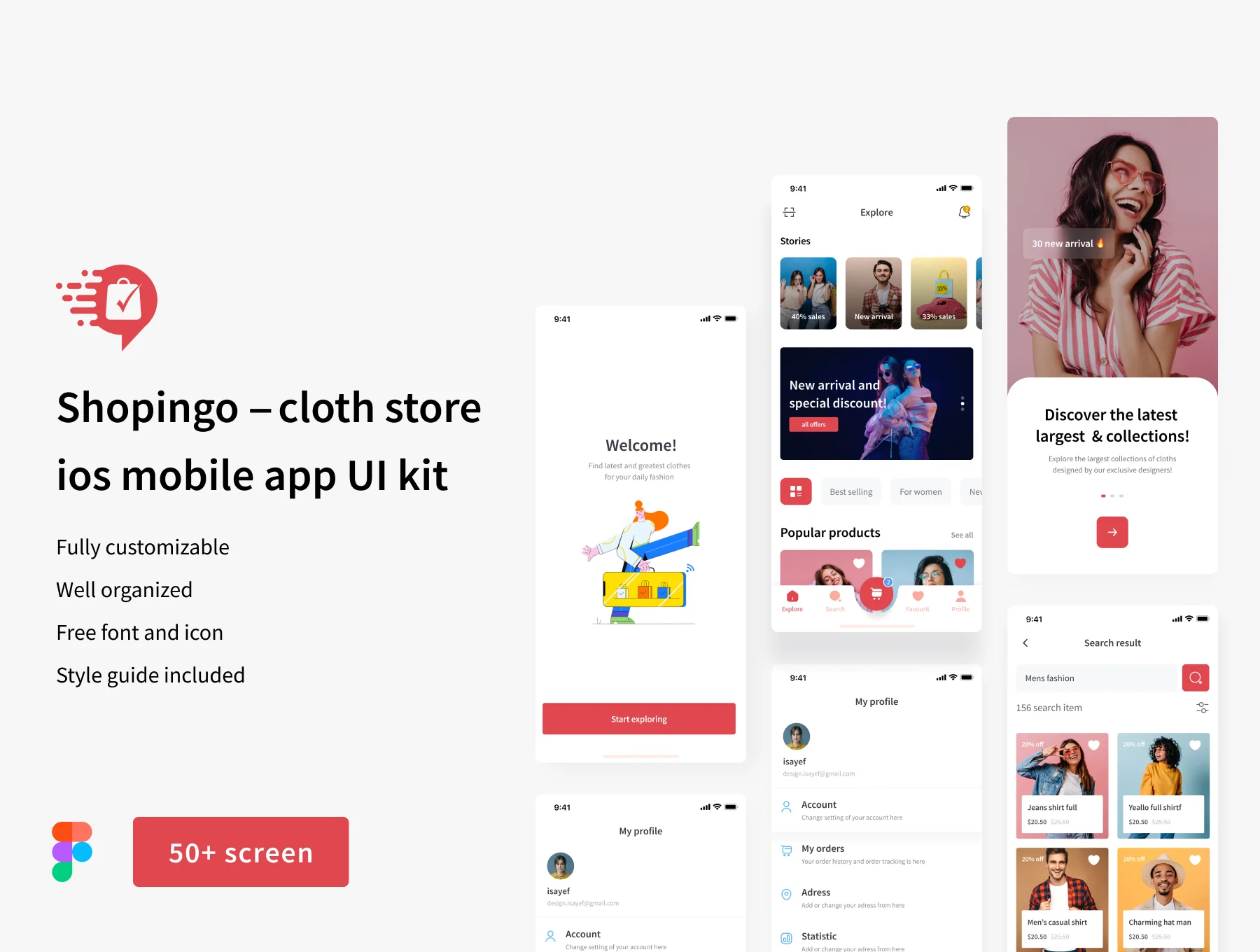 Shopingo — Cloth Store UI kit