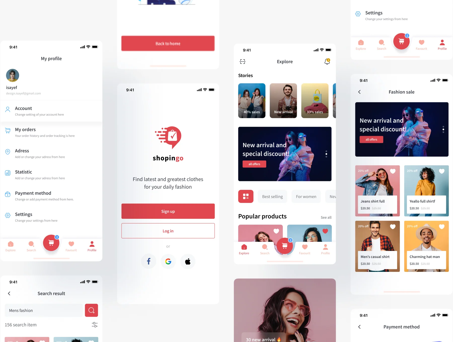 Shopingo — Cloth Store UI kit 6