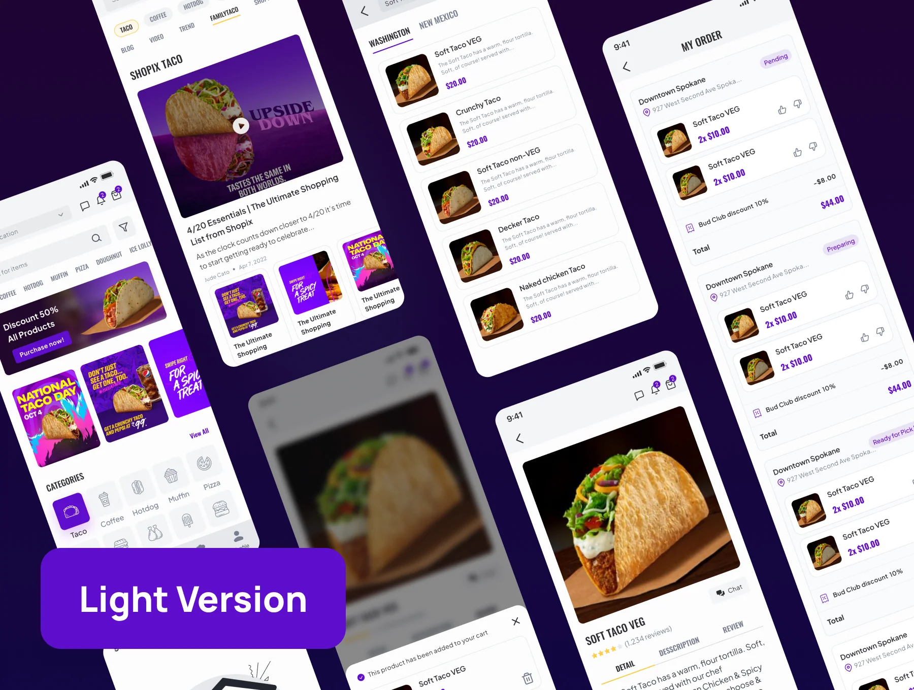 Shopix - Delivery Food UI Kit 3