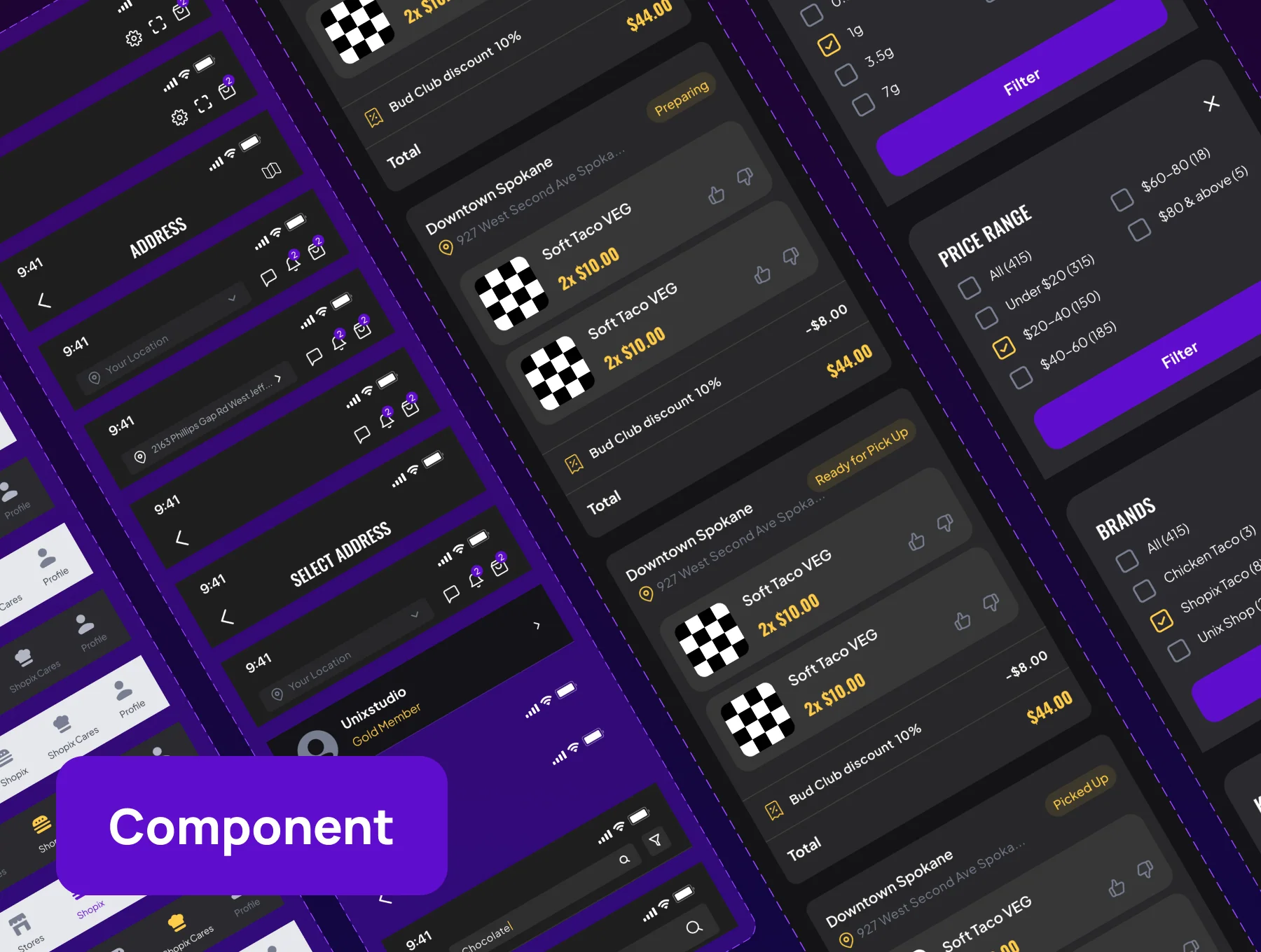 Shopix - Delivery Food UI Kit 4