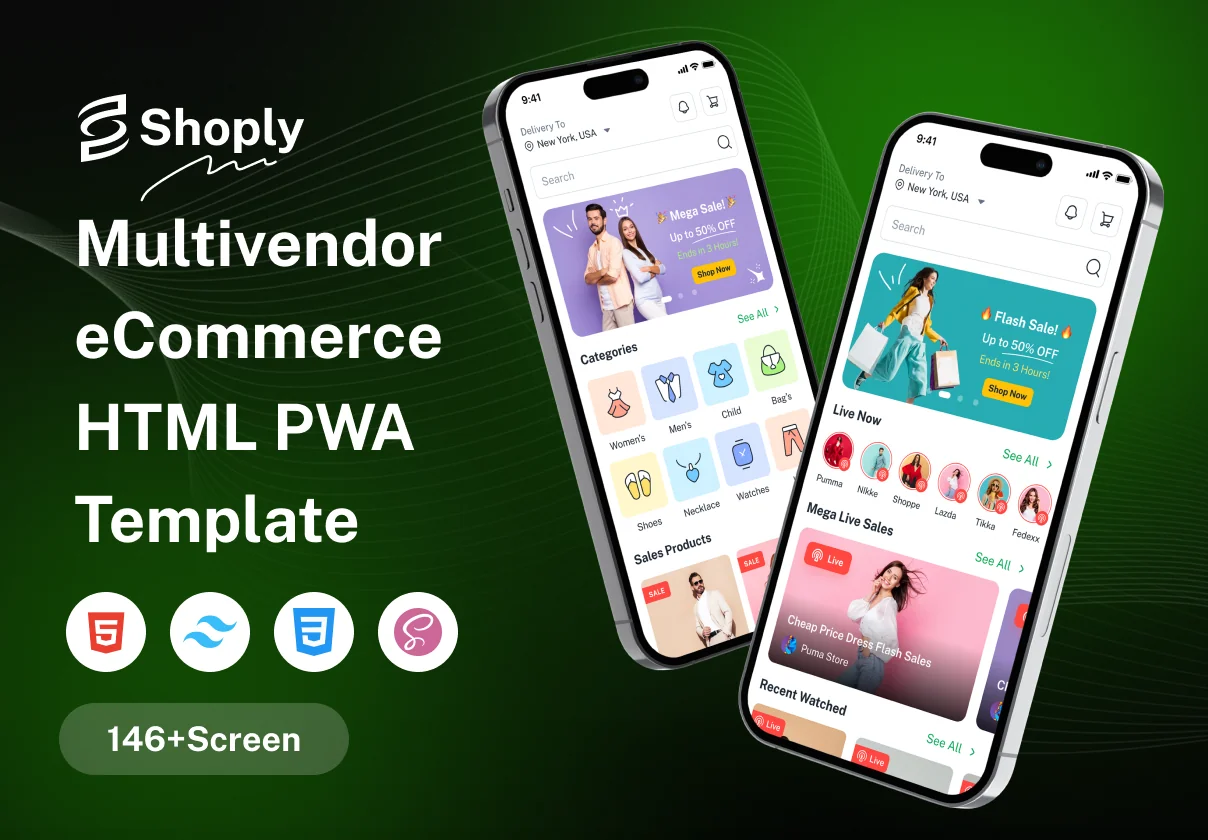 Shoply - Multivendor eCommerce HTML PWA Template