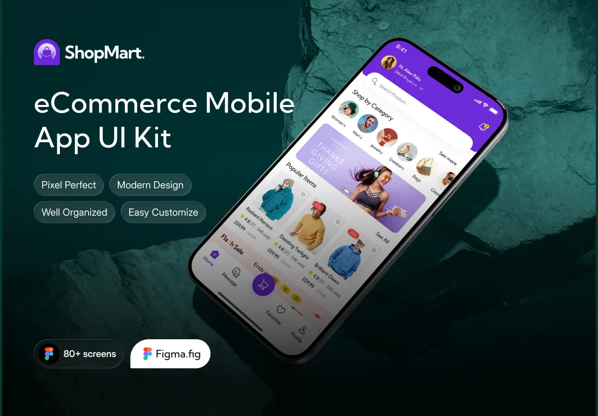 ShopMart - eCommerce Mobile App UI Kit