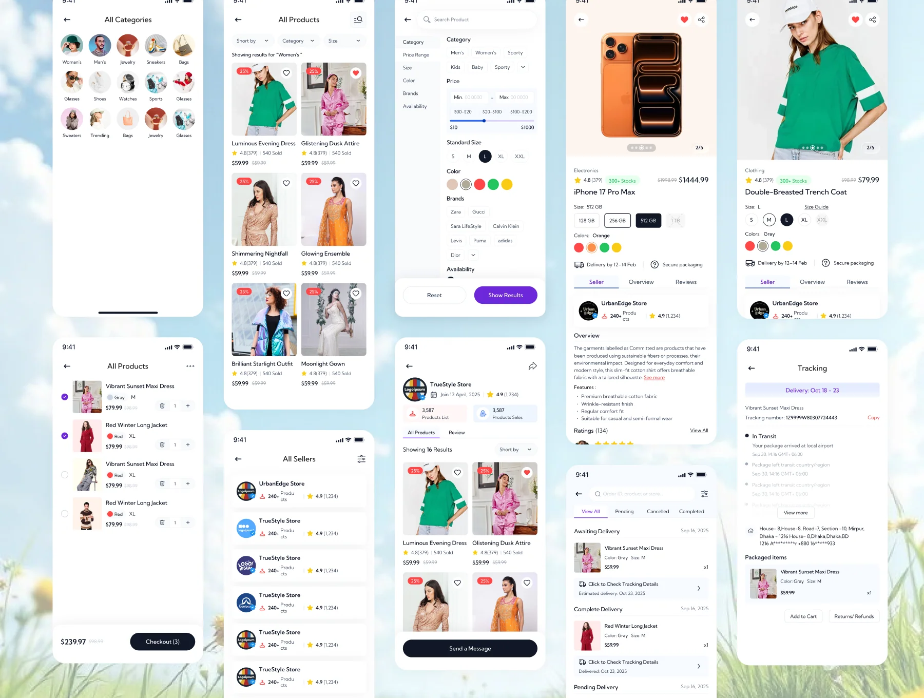 ShopMart - eCommerce Mobile App UI Kit 3