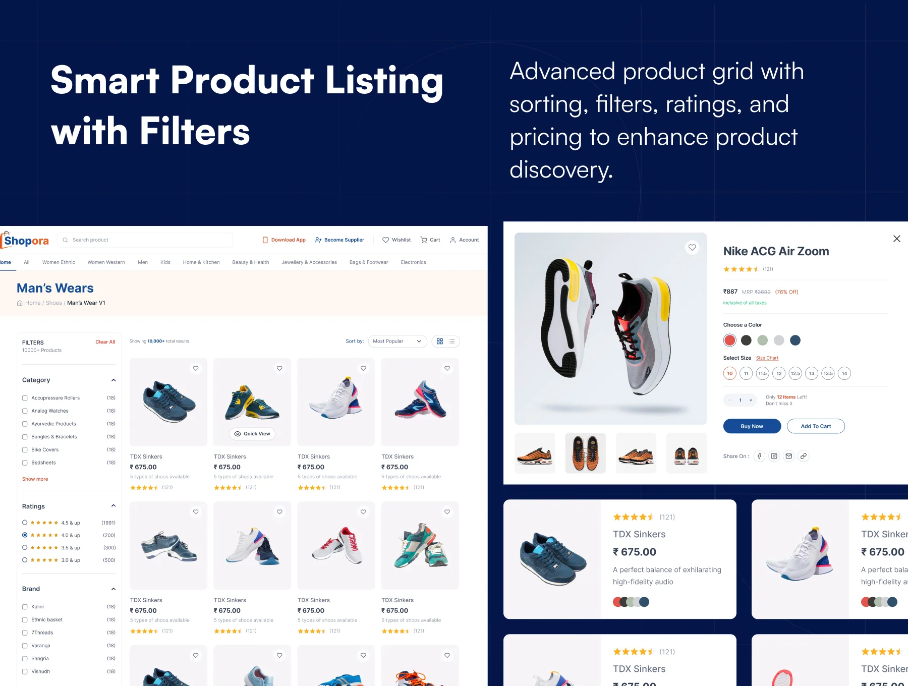 E-Commerce Customer Portal & Website UI Kit (50+ Figma Screens) - Shopora 5