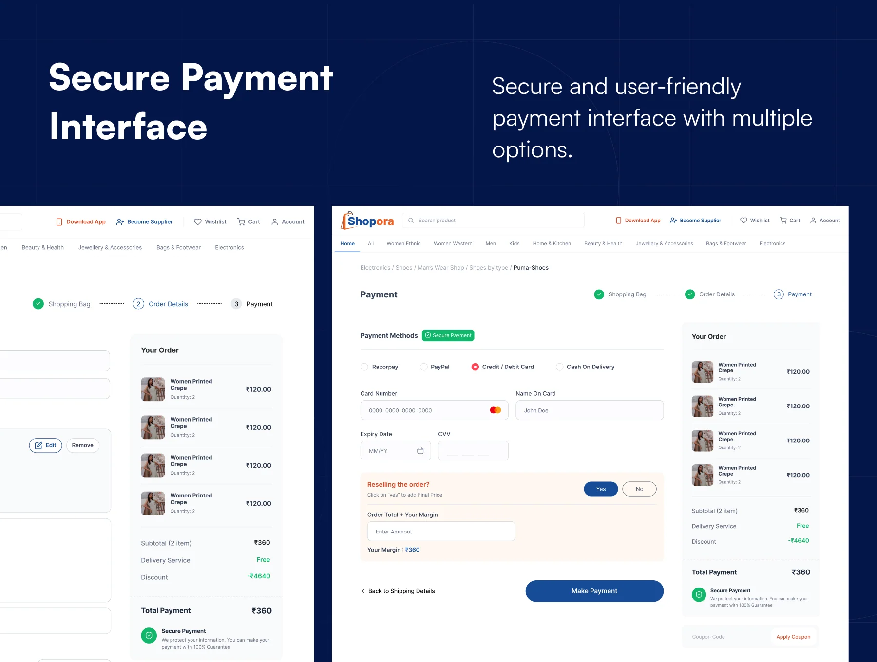 Shopora – eCommerce Website UI Kit for Marketplace, Multi-Vendor & Shopping App (22+ Figma Screens) 8