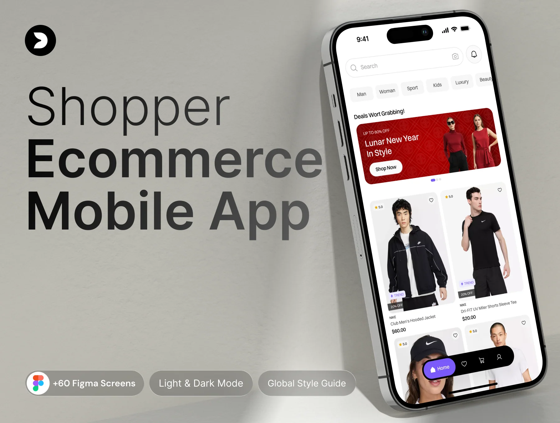 Shopper eCommerce Mobile App UI Kit