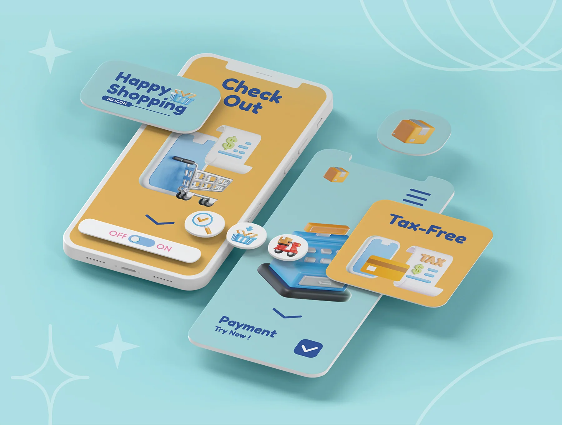 Shopping 3D Icons 3
