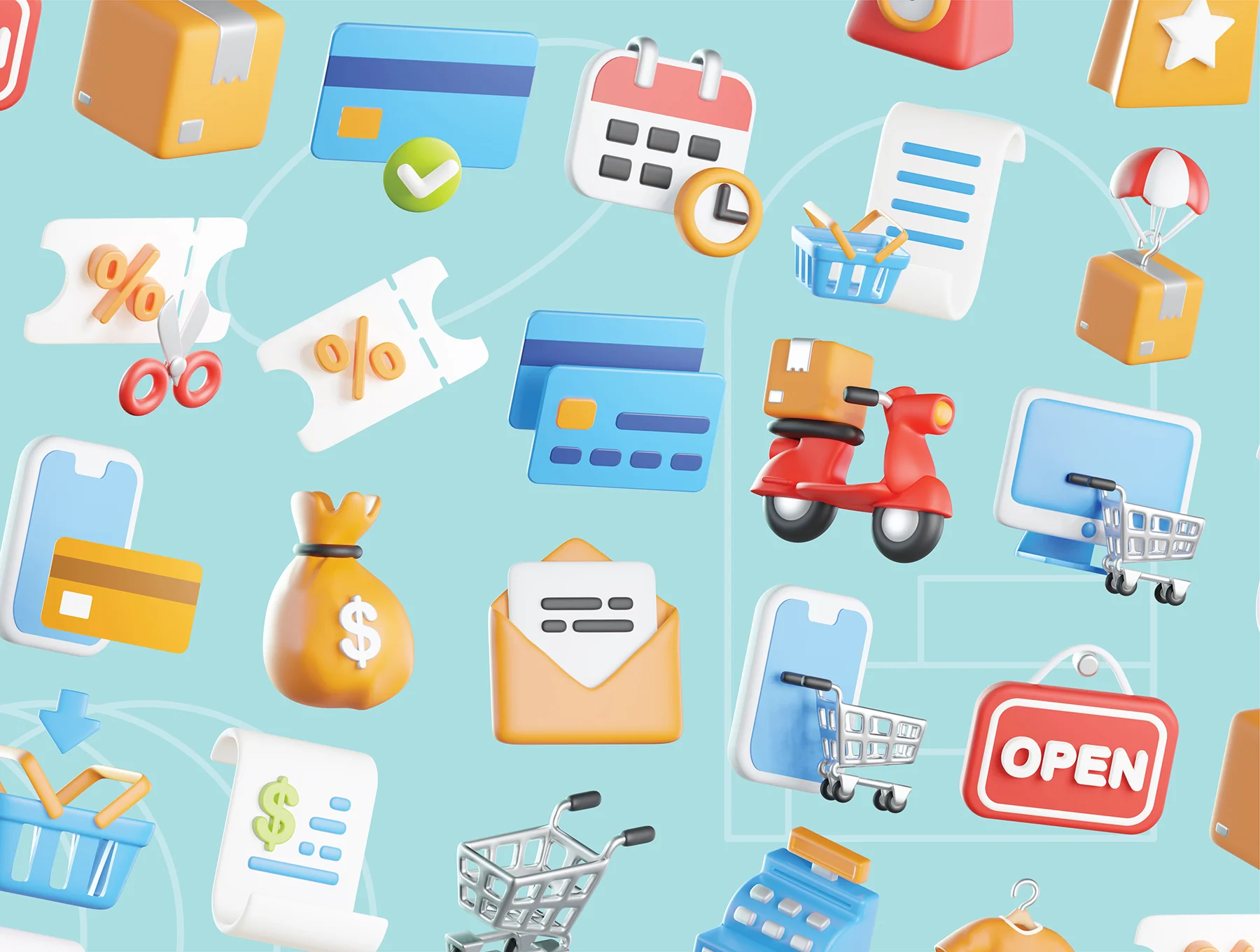 Shopping 3D Icons 6