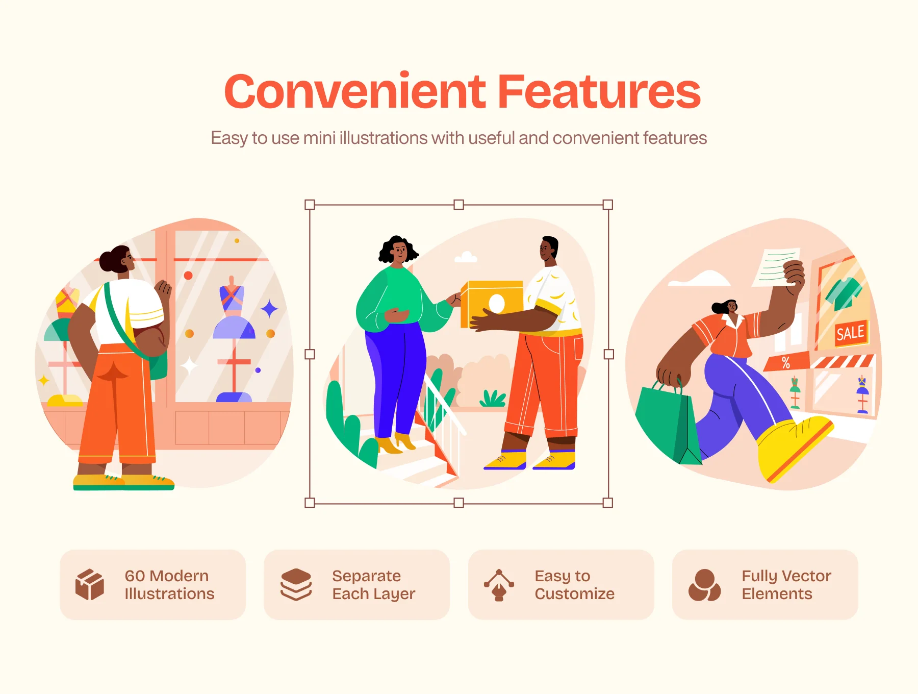 Shopping and Sale Vector Set 2