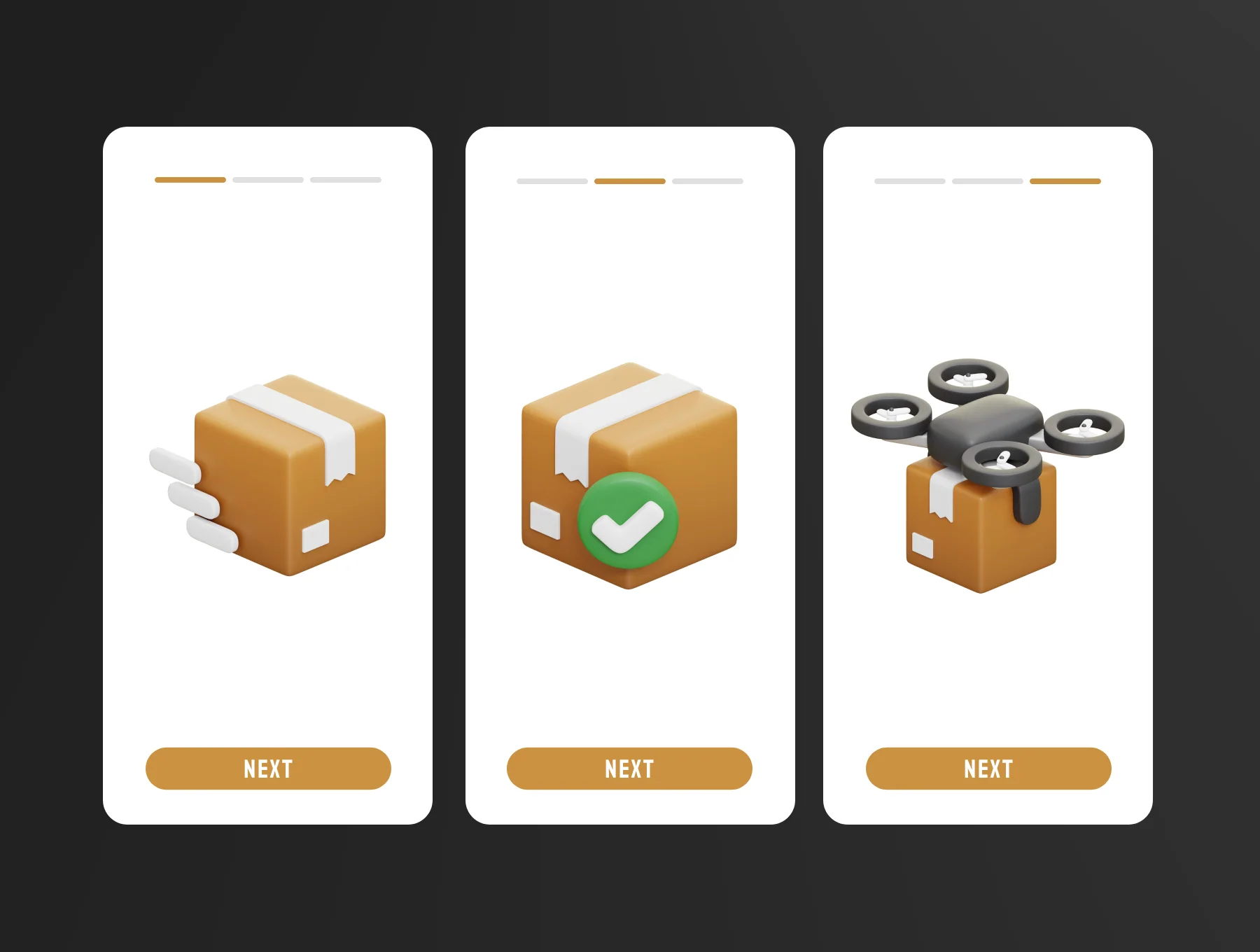 Shopping Delivery 3D Icons 3