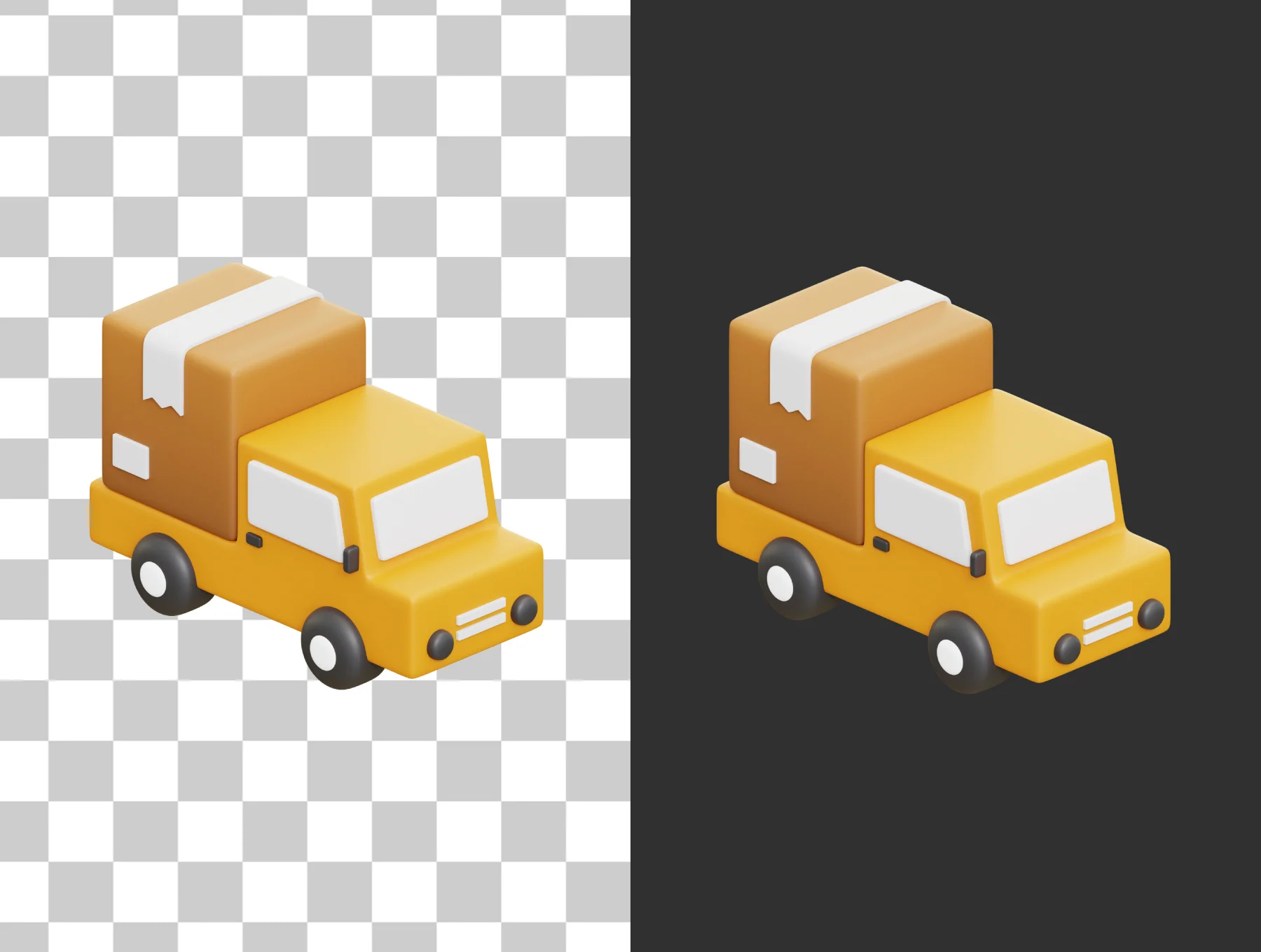 Shopping Delivery 3D Icons 4