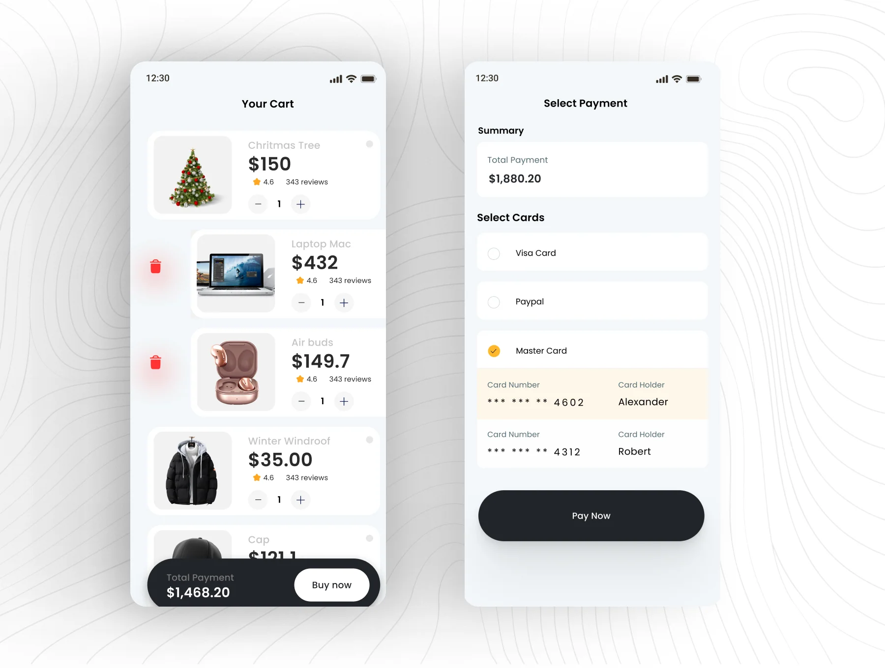 Shopping Ecommerce App UI Kit 3