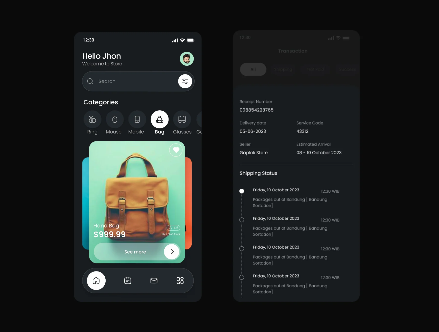 Shopping Ecommerce App UI Kit 4