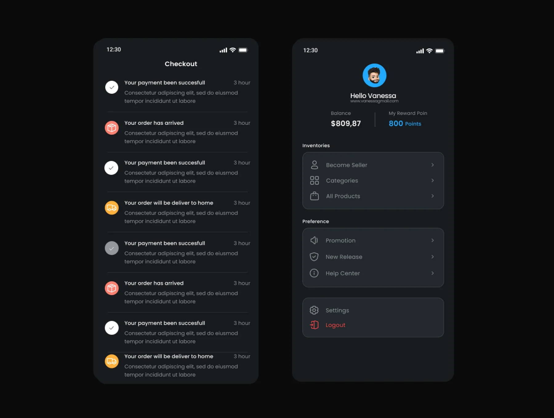 Shopping Ecommerce App UI Kit 6