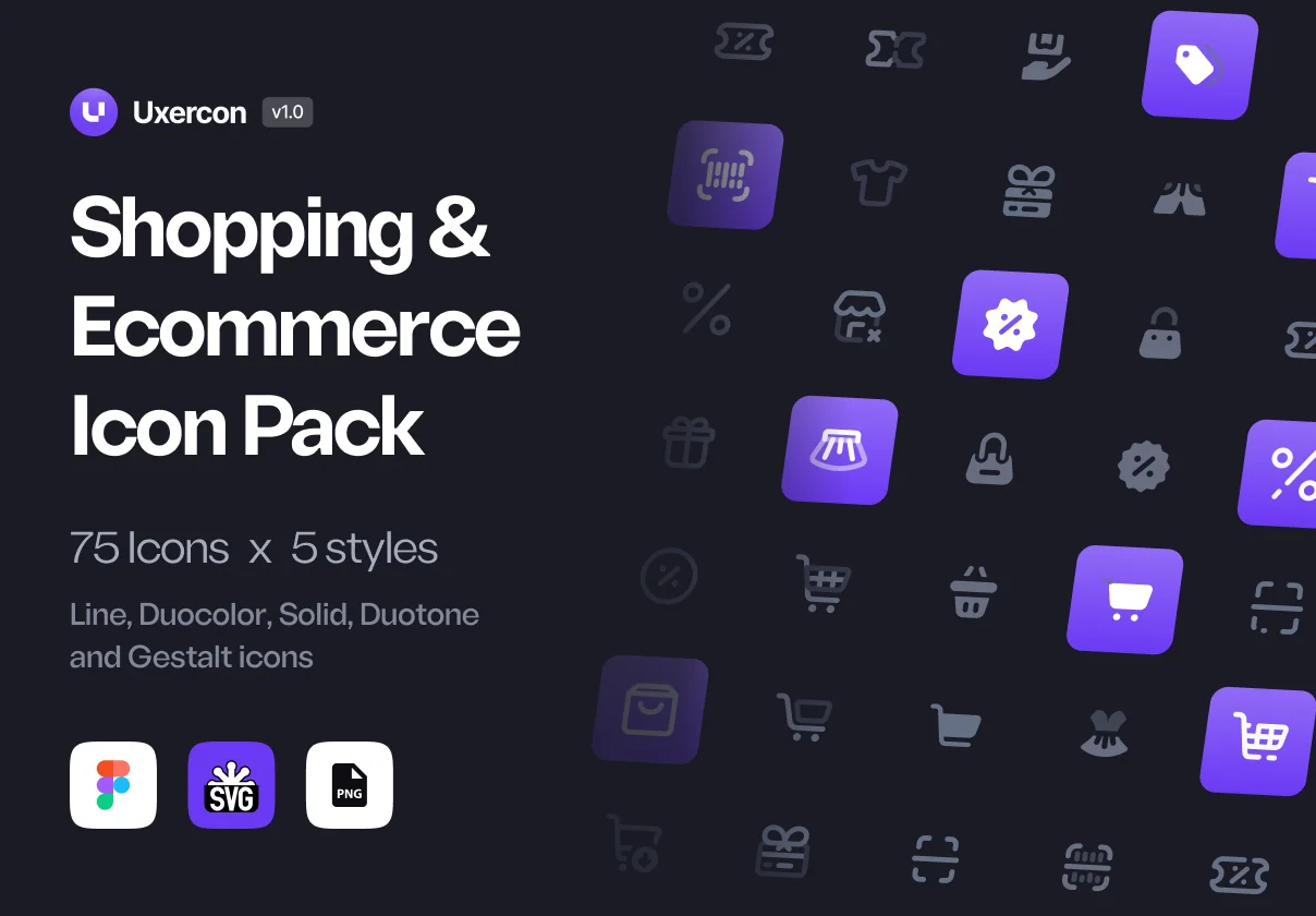 Shopping & Ecommerce - Uxercon Icon Pack