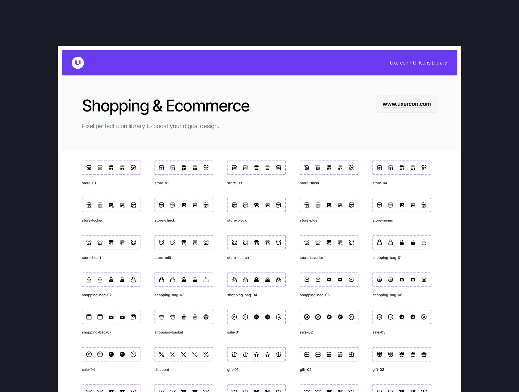 Shopping & Ecommerce - Uxercon Icon Pack 5