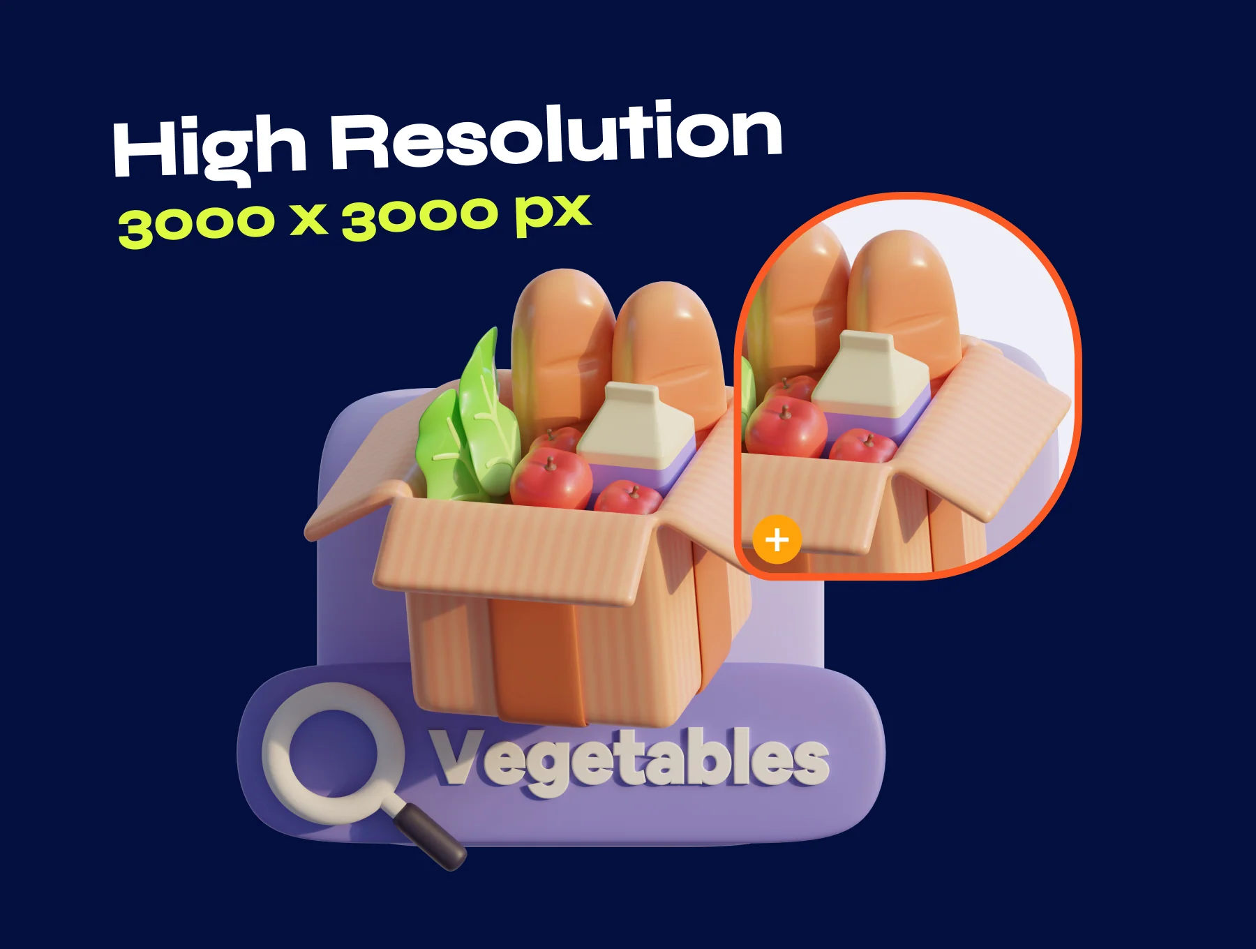 Shopping & Grocery 3D Icon Pack 3