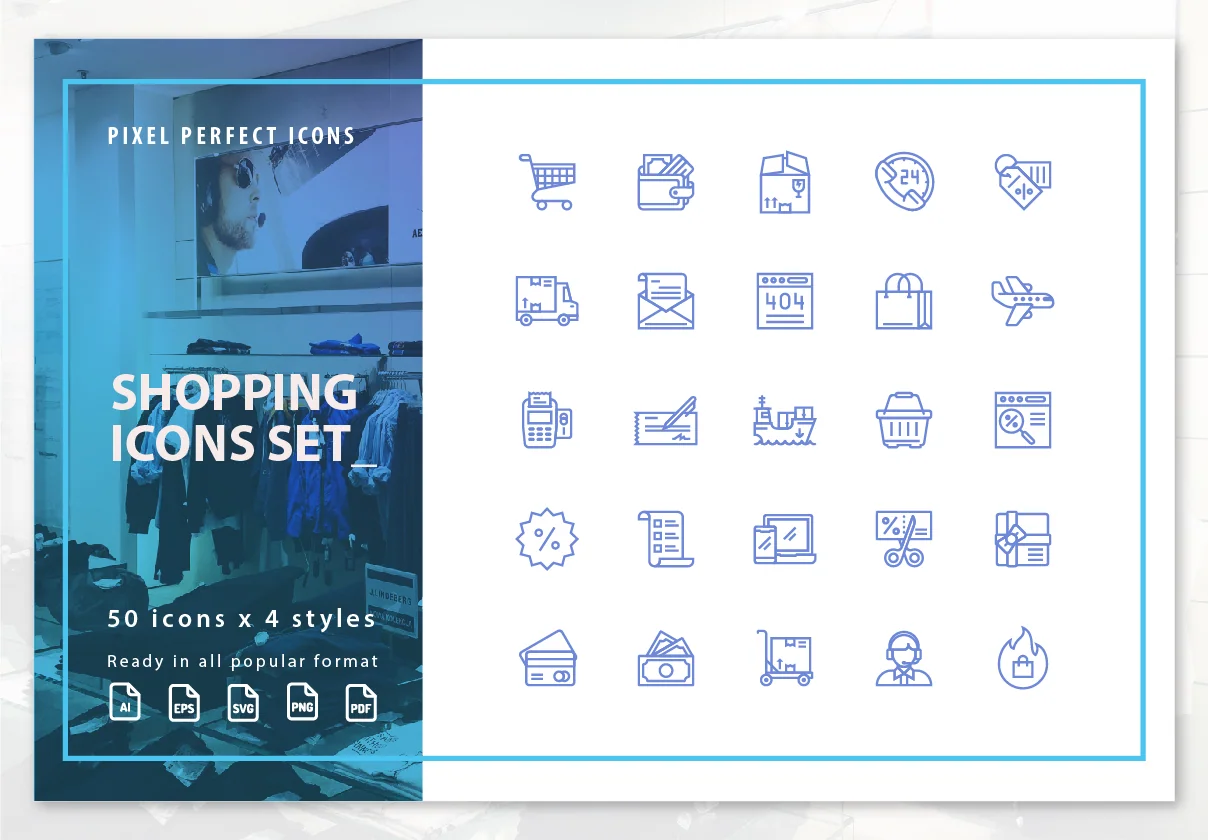200 Shopping Icons Set