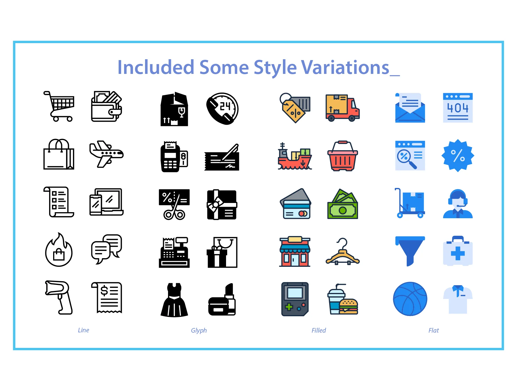 200 Shopping Icons Set 5