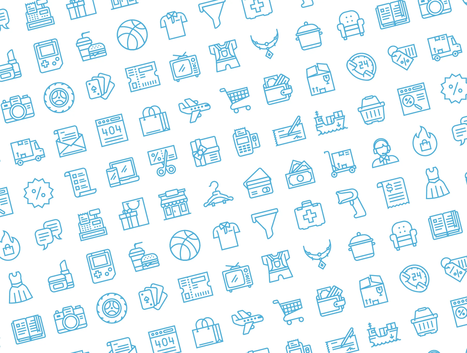 200 Shopping Icons Set 6