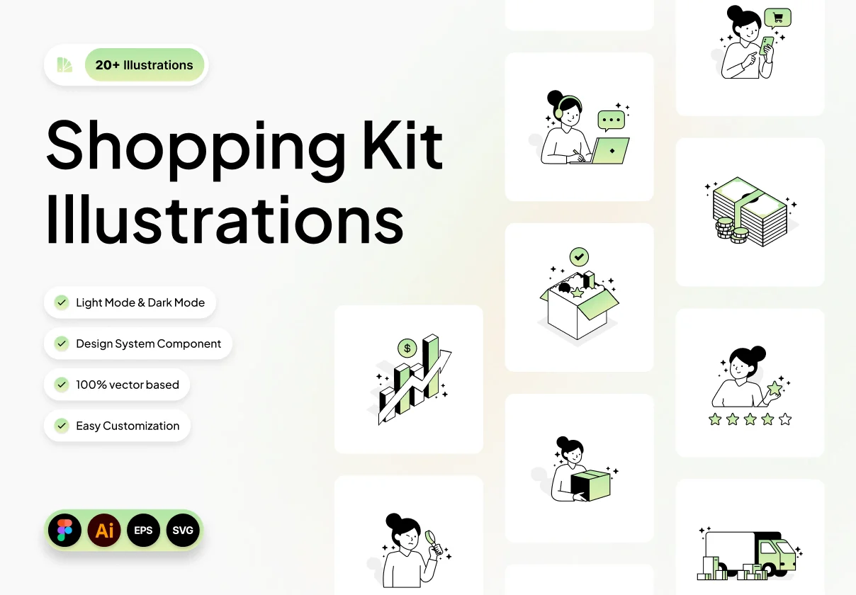 Shopping Illustration Kit