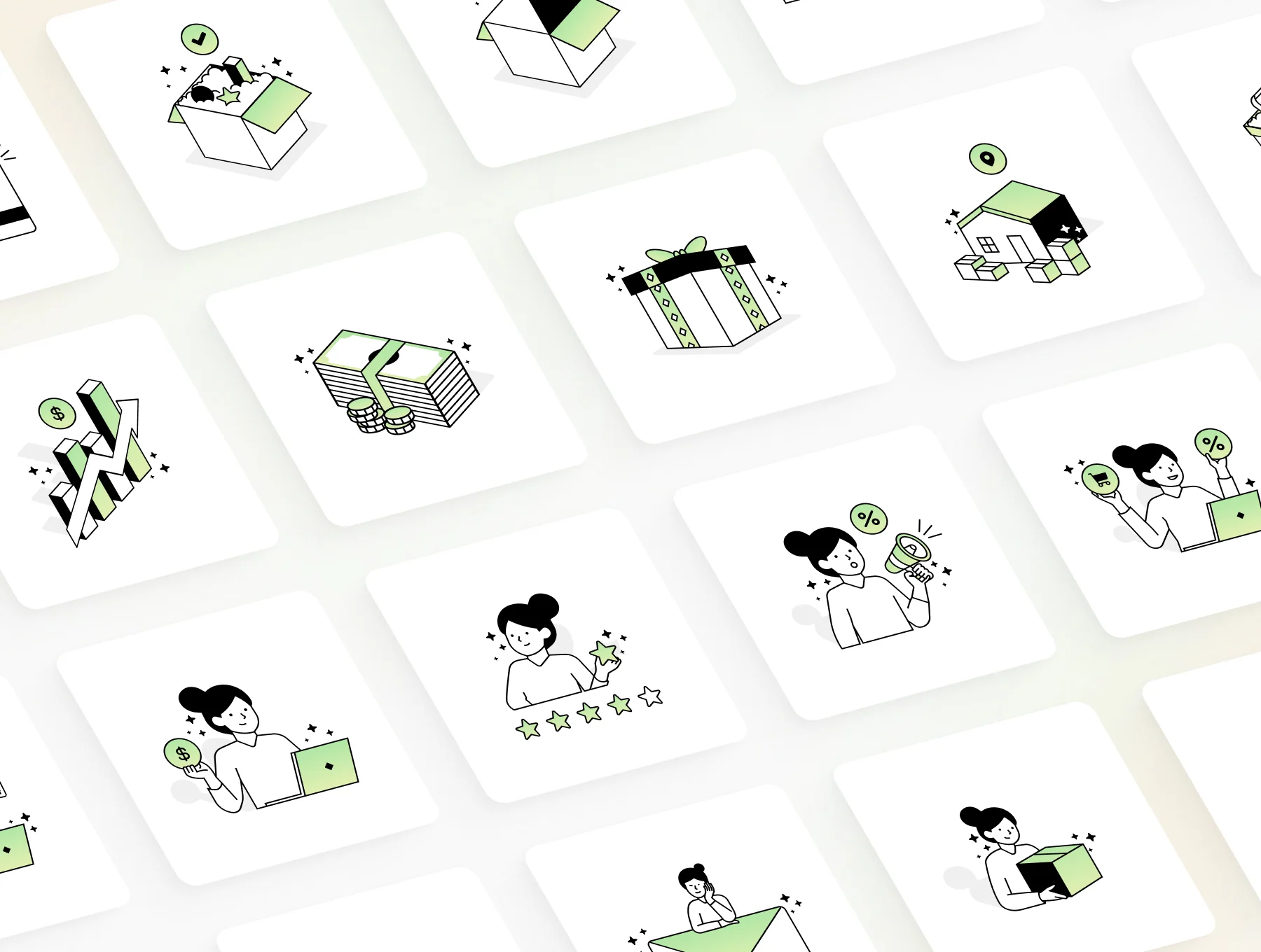 Shopping Illustration Kit 4