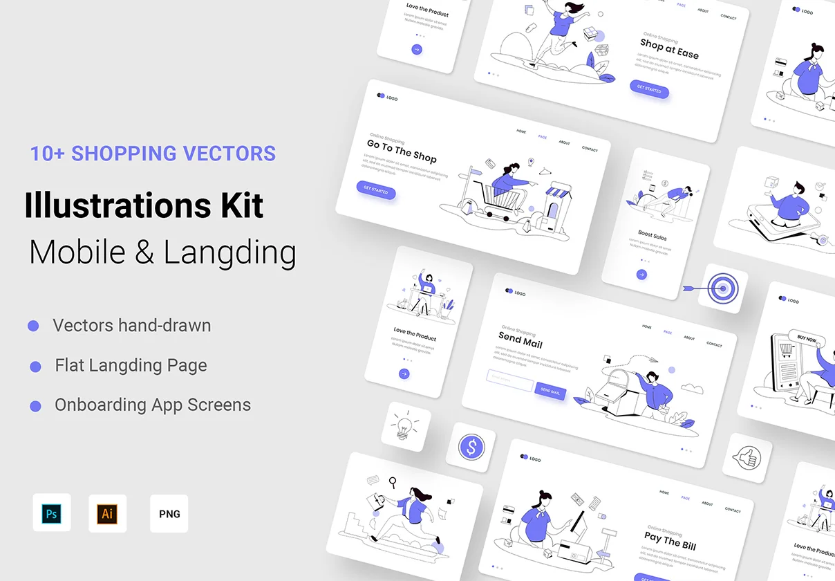 Shopping Illustration Kits
