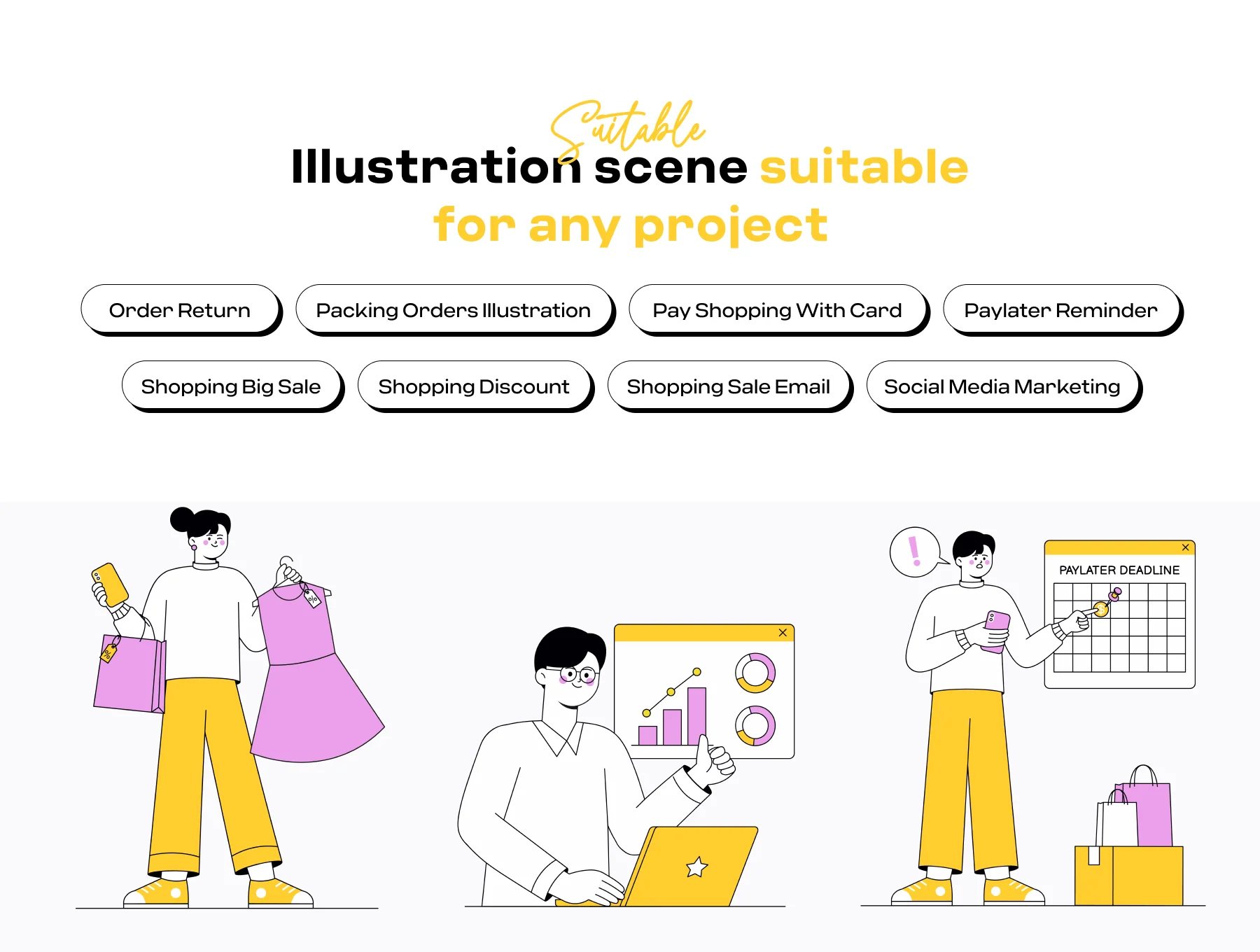 Shopping Illustration Pack 4