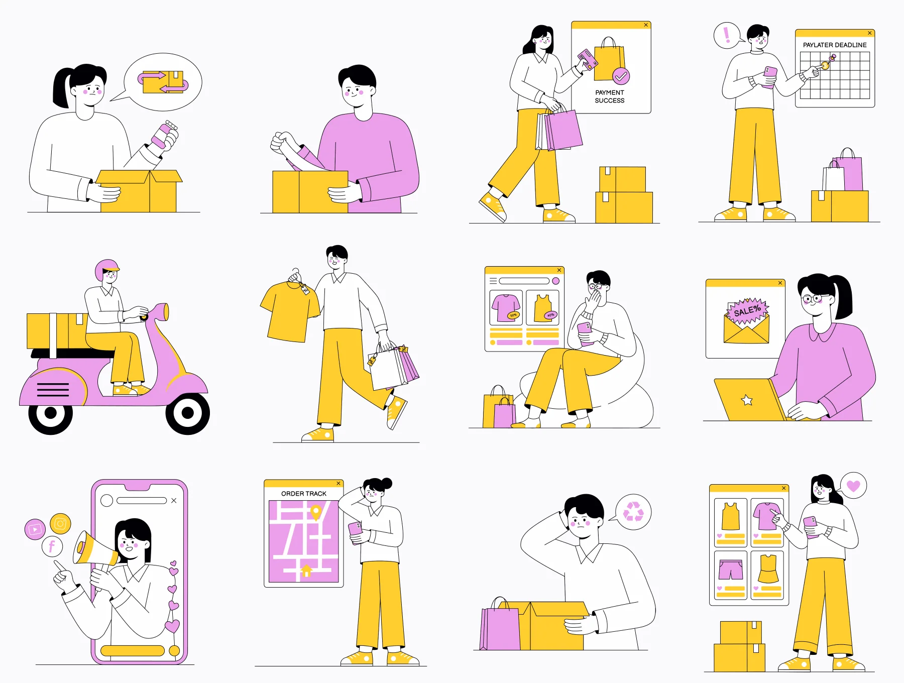 Shopping Illustration Pack 7