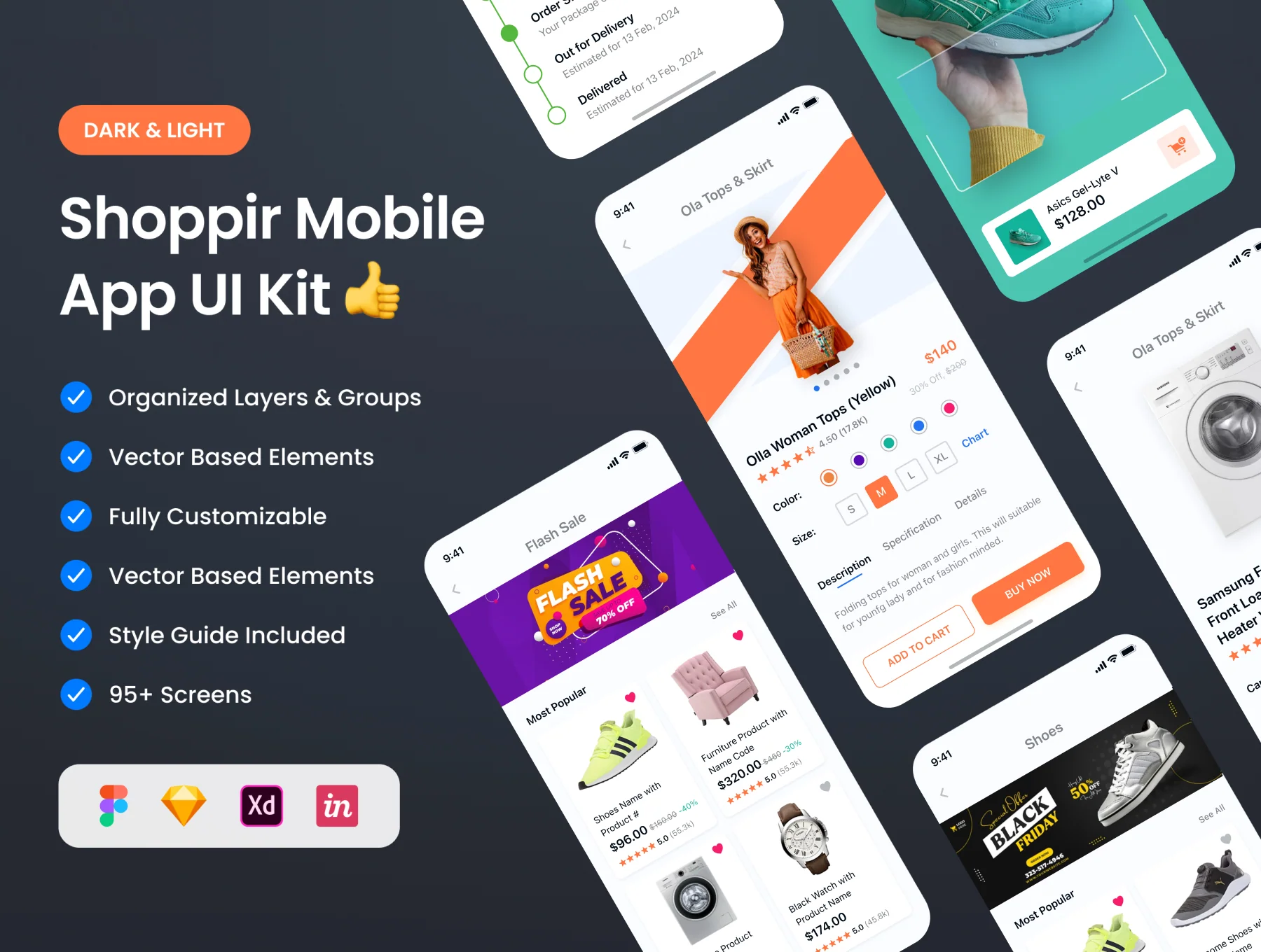 Shoppir - Shopping & E-commerce App UI Kit