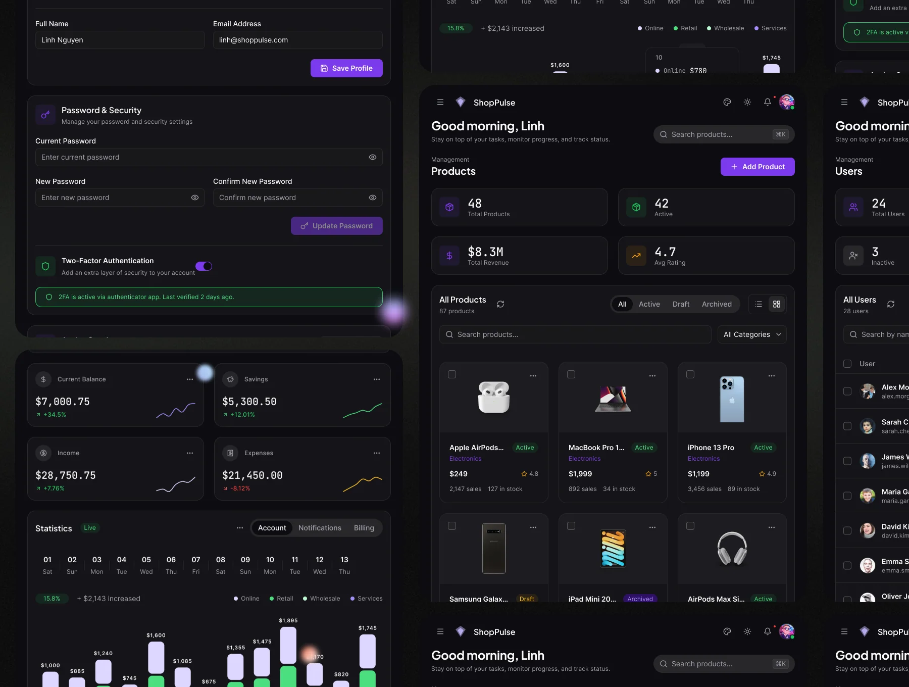 ShopPulse - SAAS - Analytics Dashboard - Ecommerce 6