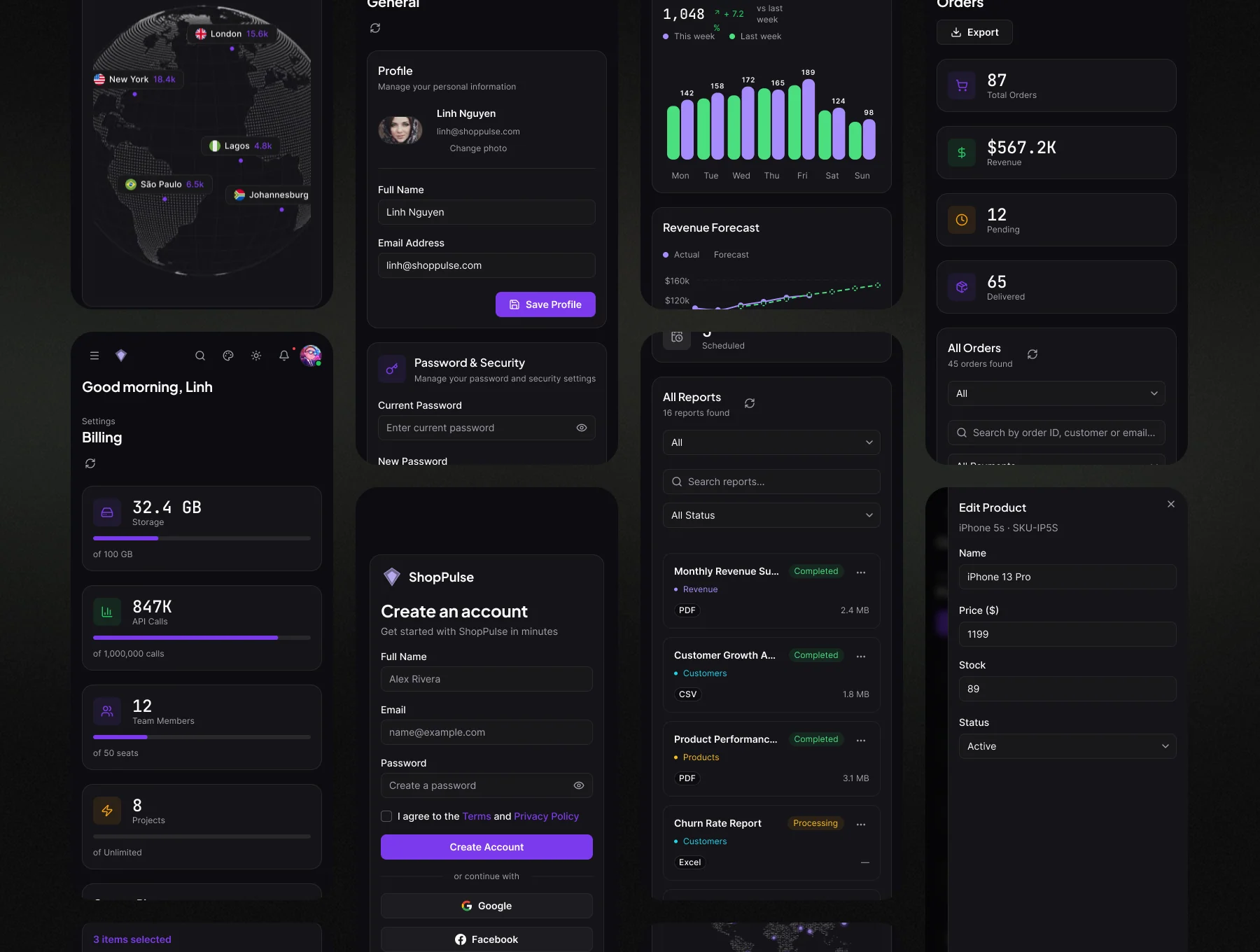 ShopPulse - SAAS - Analytics Dashboard - Ecommerce 8