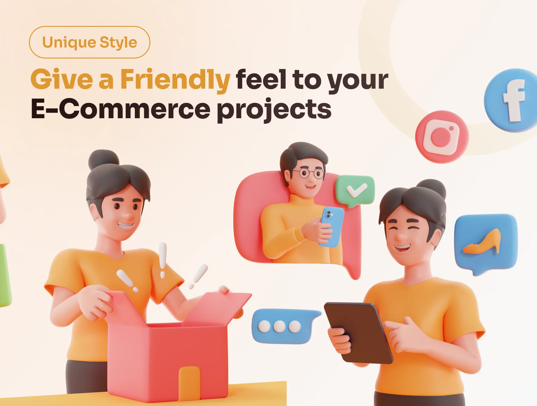 Shoppy - E-Commerce 3D Characters 2