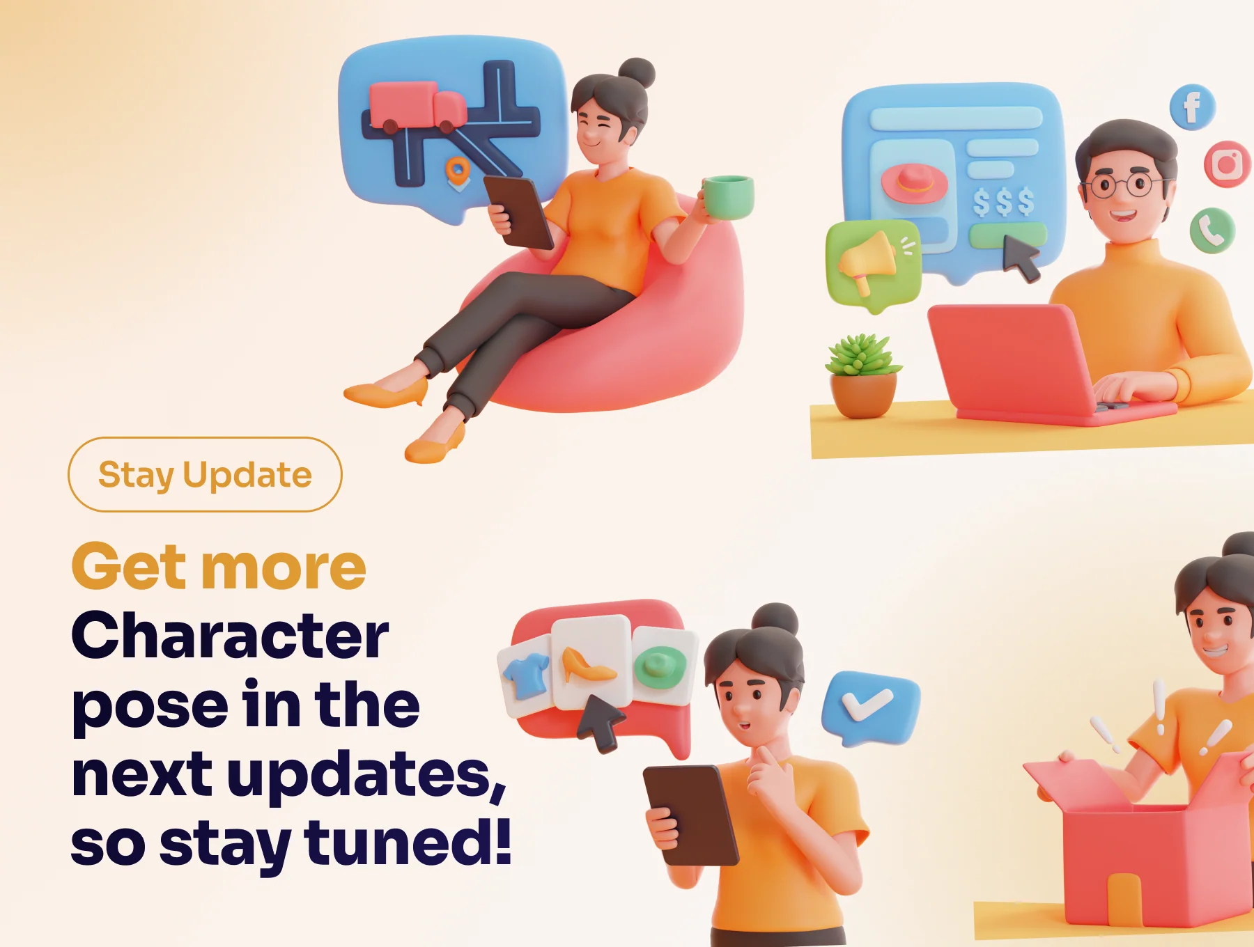 Shoppy - E-Commerce 3D Characters 7