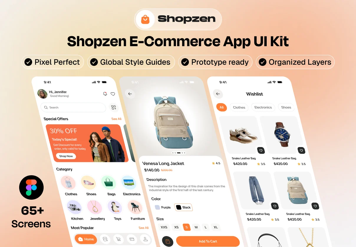 Shopzen – E-Commerce App UI Kit