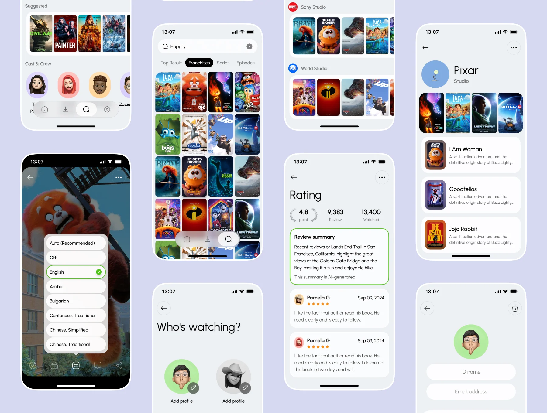 Short Movie UI Kit 6