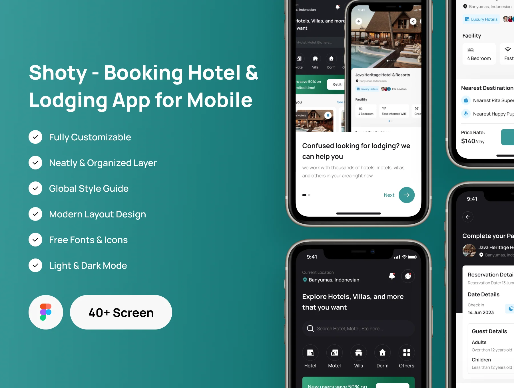 Shoty - Booking Hotel & Lodging App for Mobile UI Kit