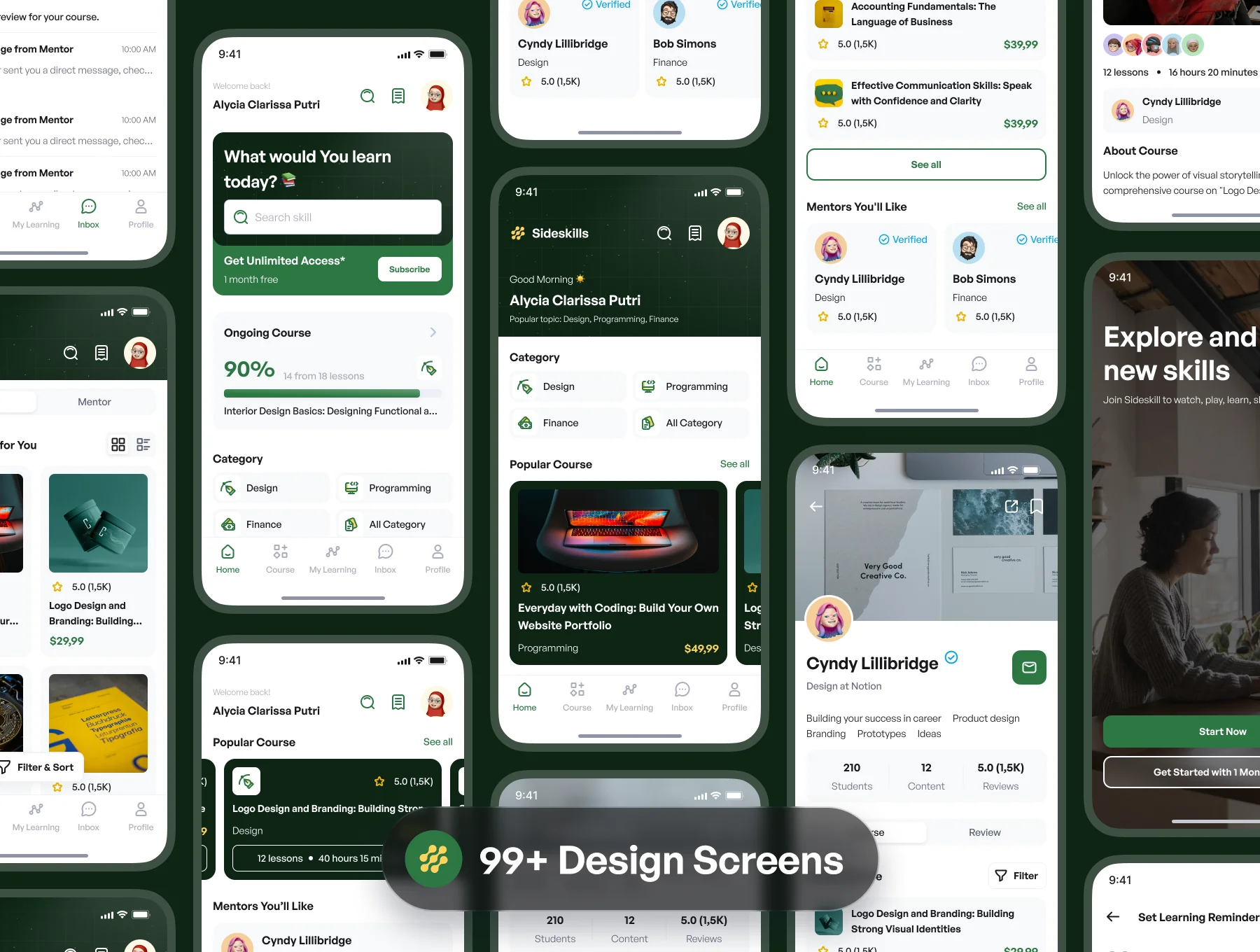 Sideskills - Online Learning & Course Mobile App UI Kit 2