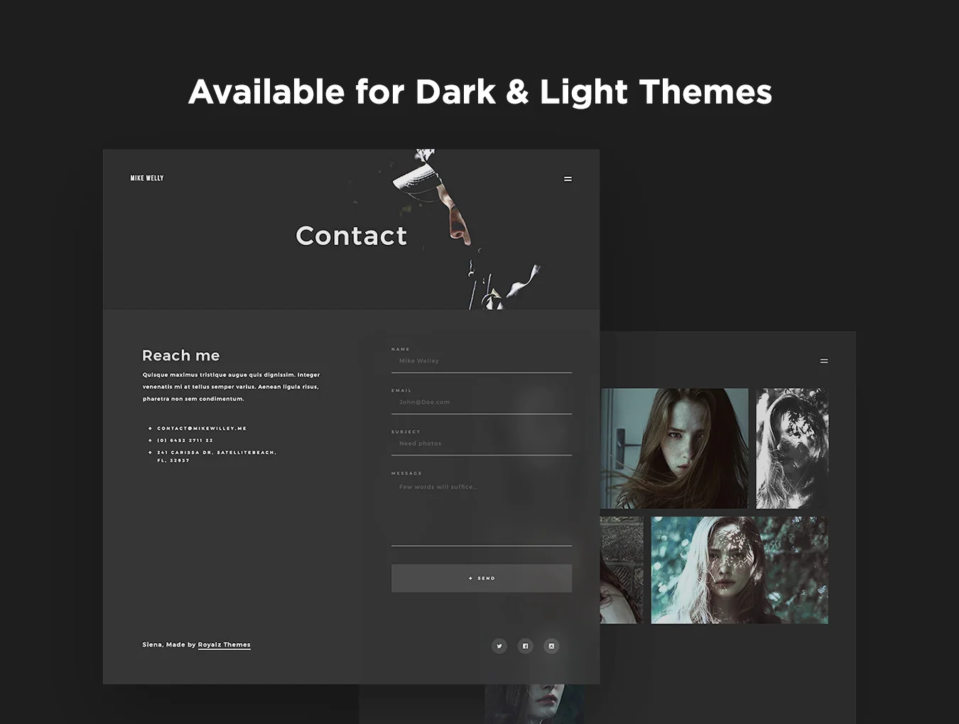 Siena - Photography Website Template 5