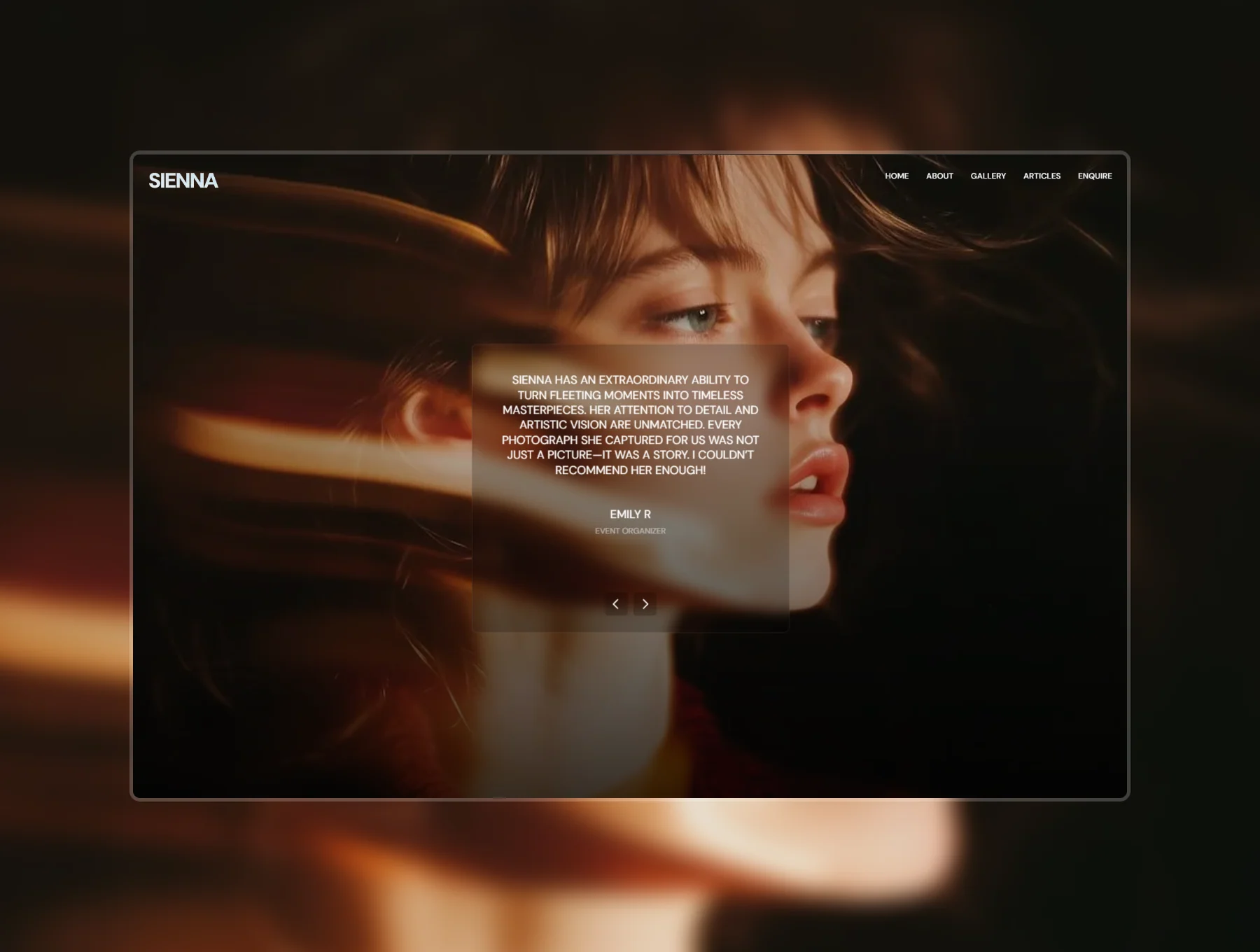 Sienna - A Sleek Portfolio for Photographer & Creatives 5