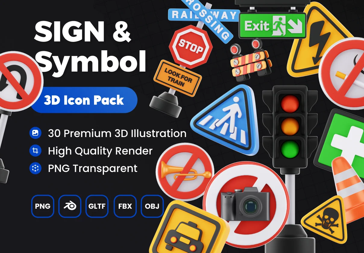 Sign & Symbol 3D Icon