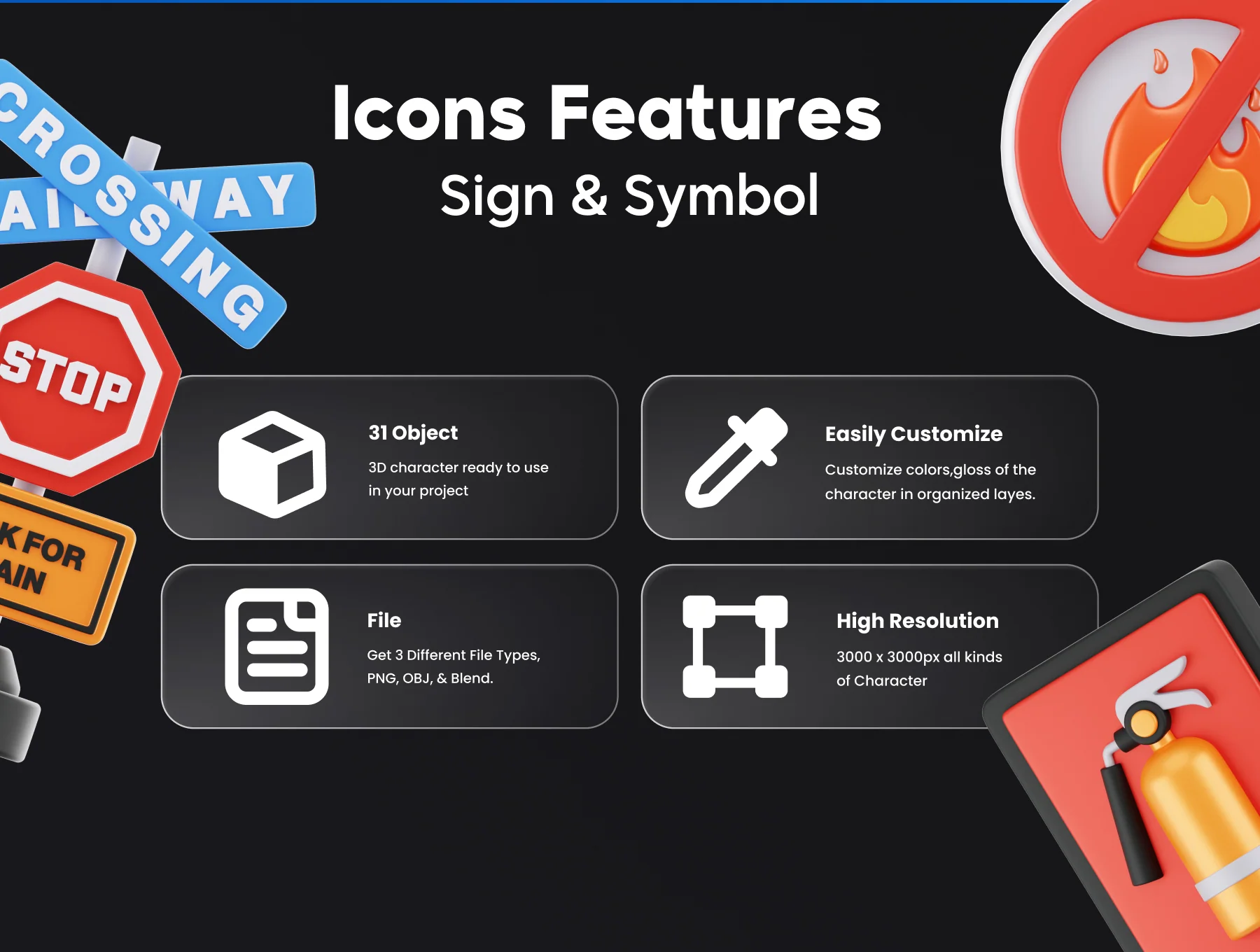 Sign & Symbol 3D Icon 2